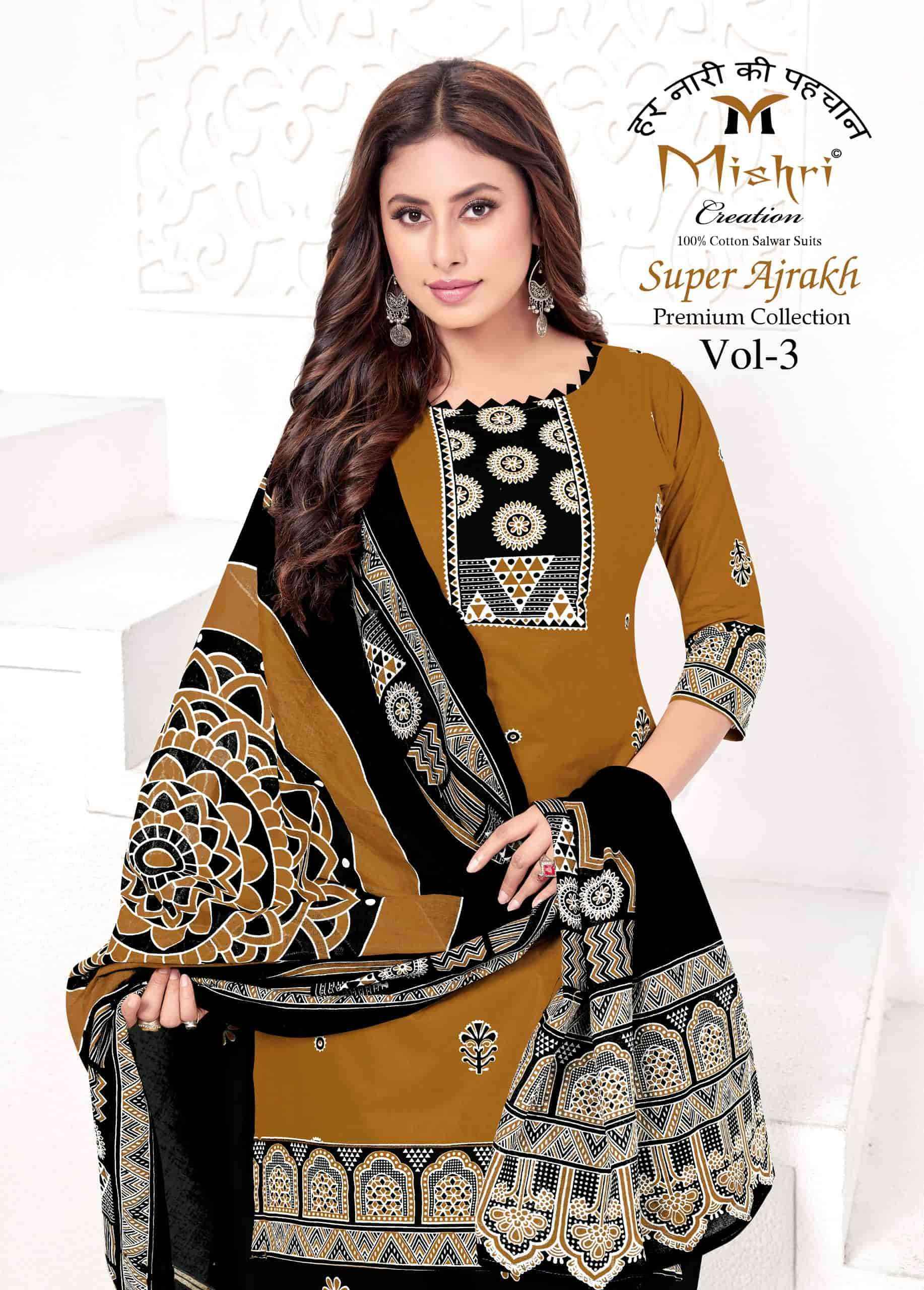 Mishri Super Ajrakh Vol 2 Premium Collection Cotton Suit Wholesale Price ( 10 Pcs Catalog )