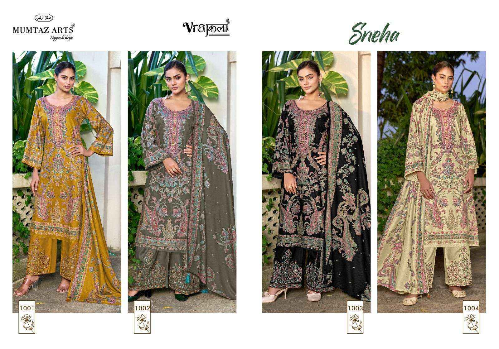 Mumtaz Arts Sneha Viscose Pashmina Dress Material Wholesale Price ( 4 Pcs Catalog )