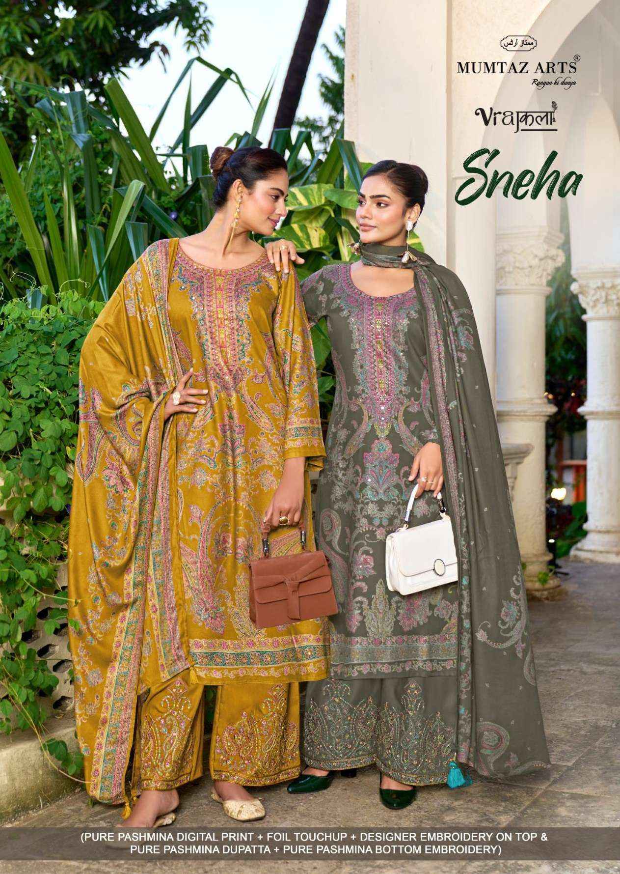 Mumtaz Arts Sneha Viscose Pashmina Dress Material Wholesale Price ( 4 Pcs Catalog )