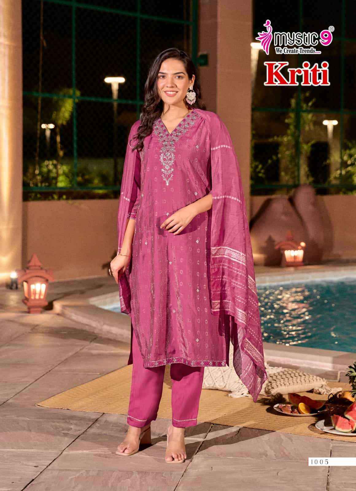 Mystic 9 Kriti Vol 1 Readymade Fancy 3 Piece Sets Catalog Wholesale