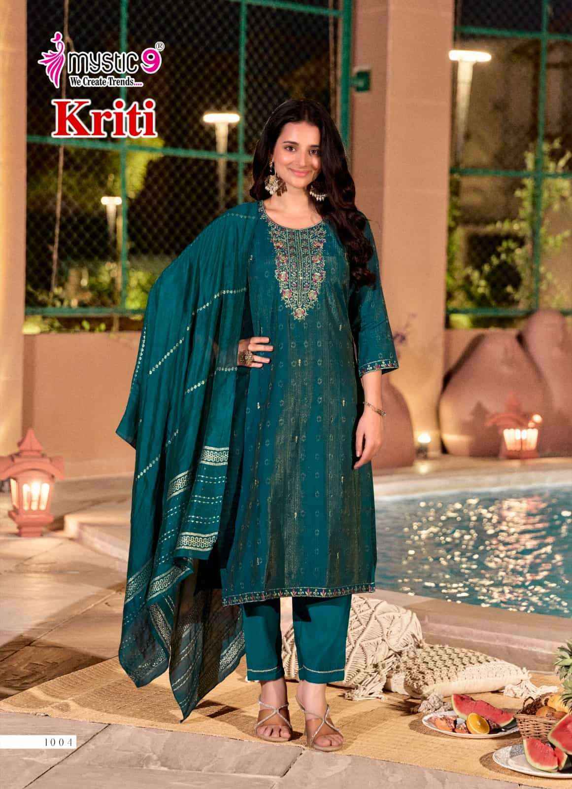 Mystic 9 Kriti Vol 1 Readymade Fancy 3 Piece Sets Catalog Wholesale