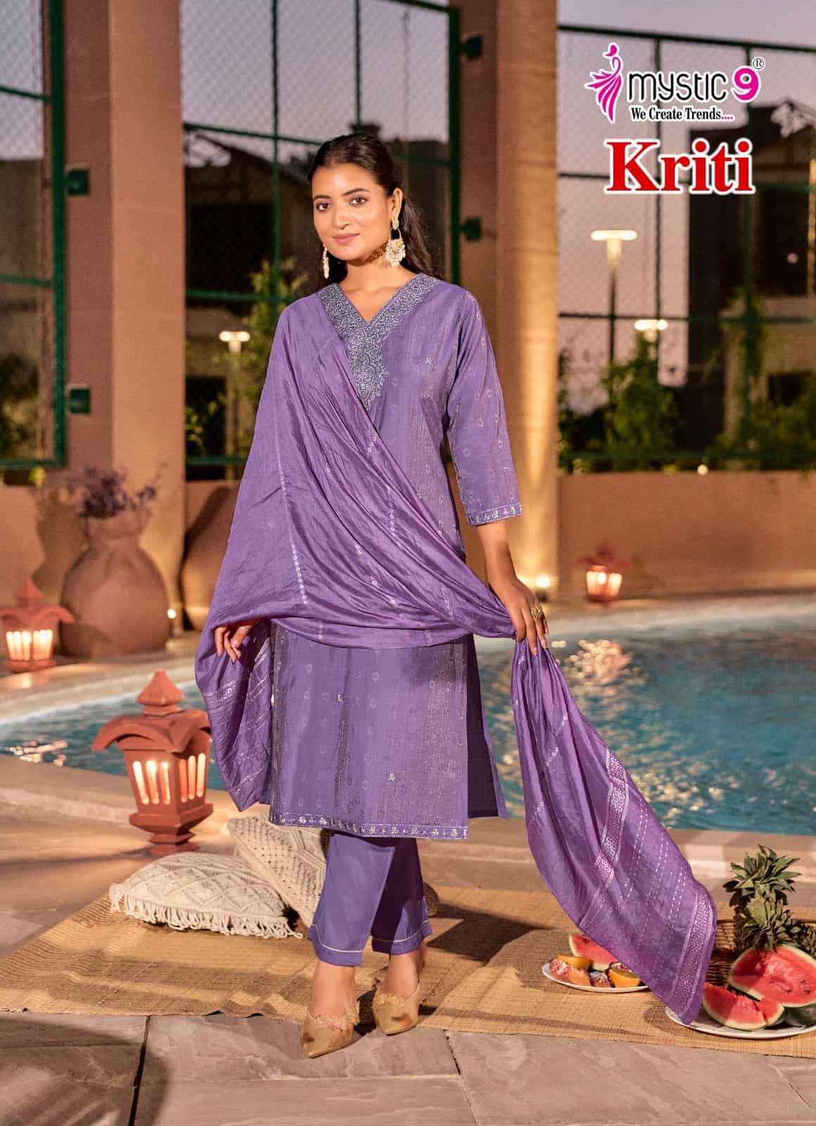 Mystic 9 Kriti Vol 1 Readymade Fancy 3 Piece Sets Catalog Wholesale