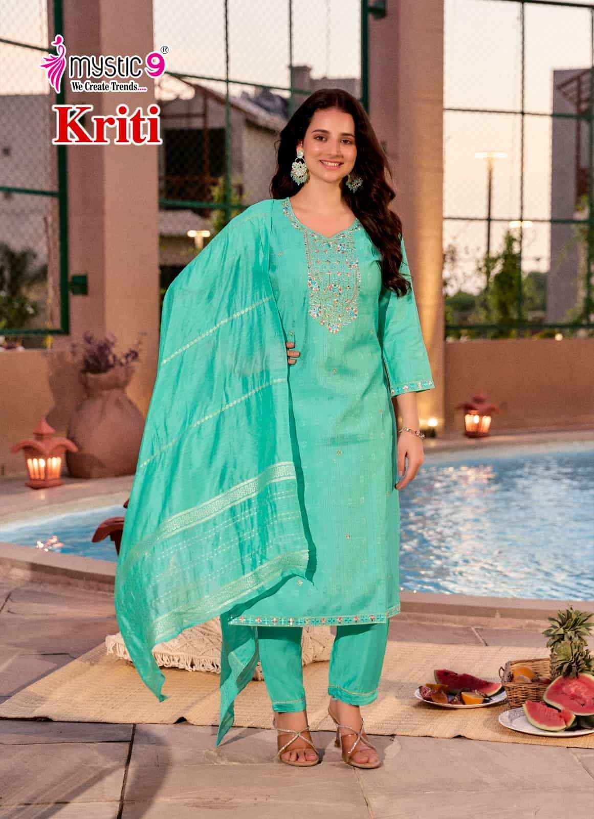 Mystic 9 Kriti Vol 1 Readymade Fancy 3 Piece Sets Catalog Wholesale