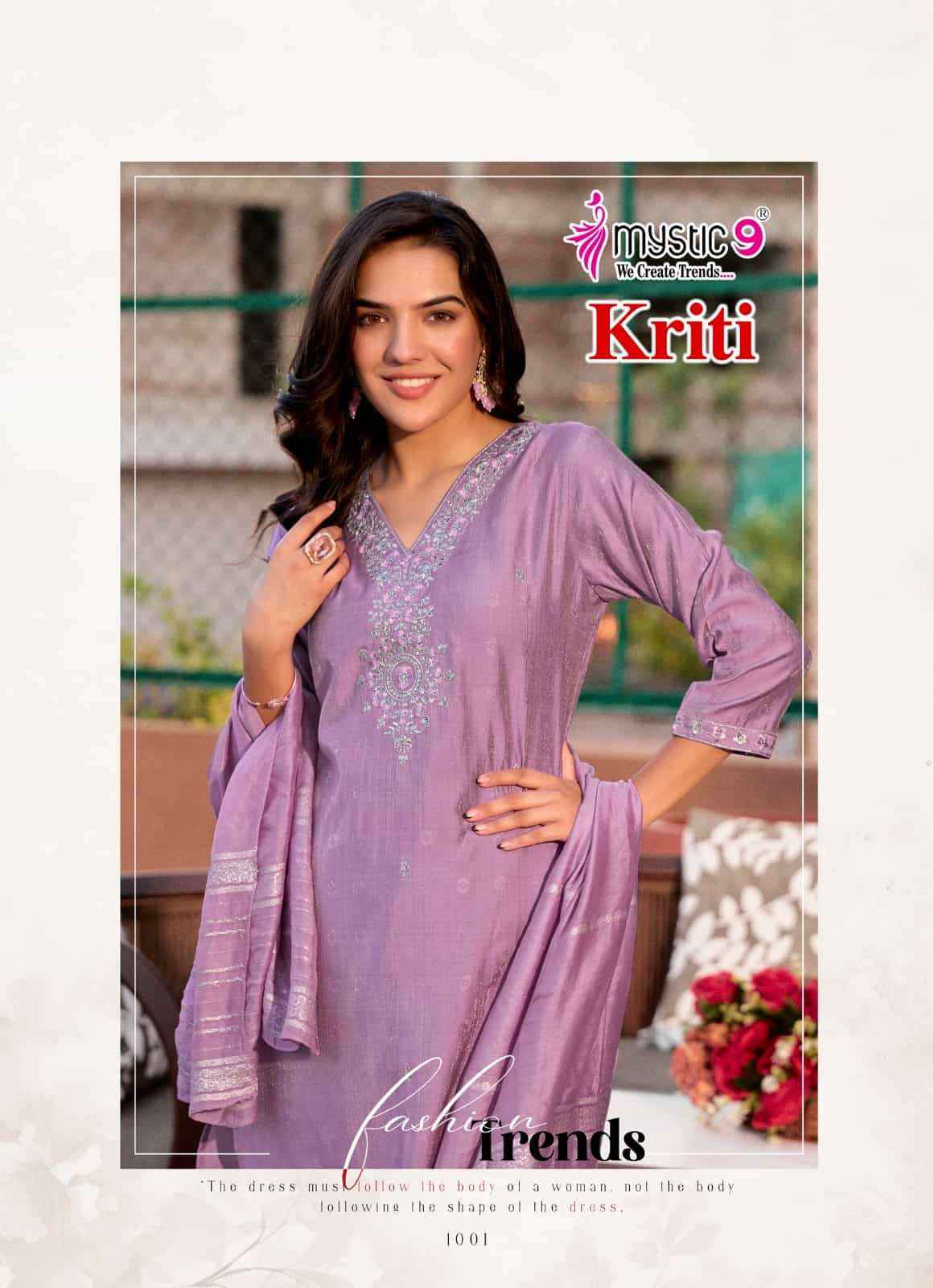 Mystic 9 Kriti Vol 1 Readymade Fancy 3 Piece Sets Catalog Wholesale