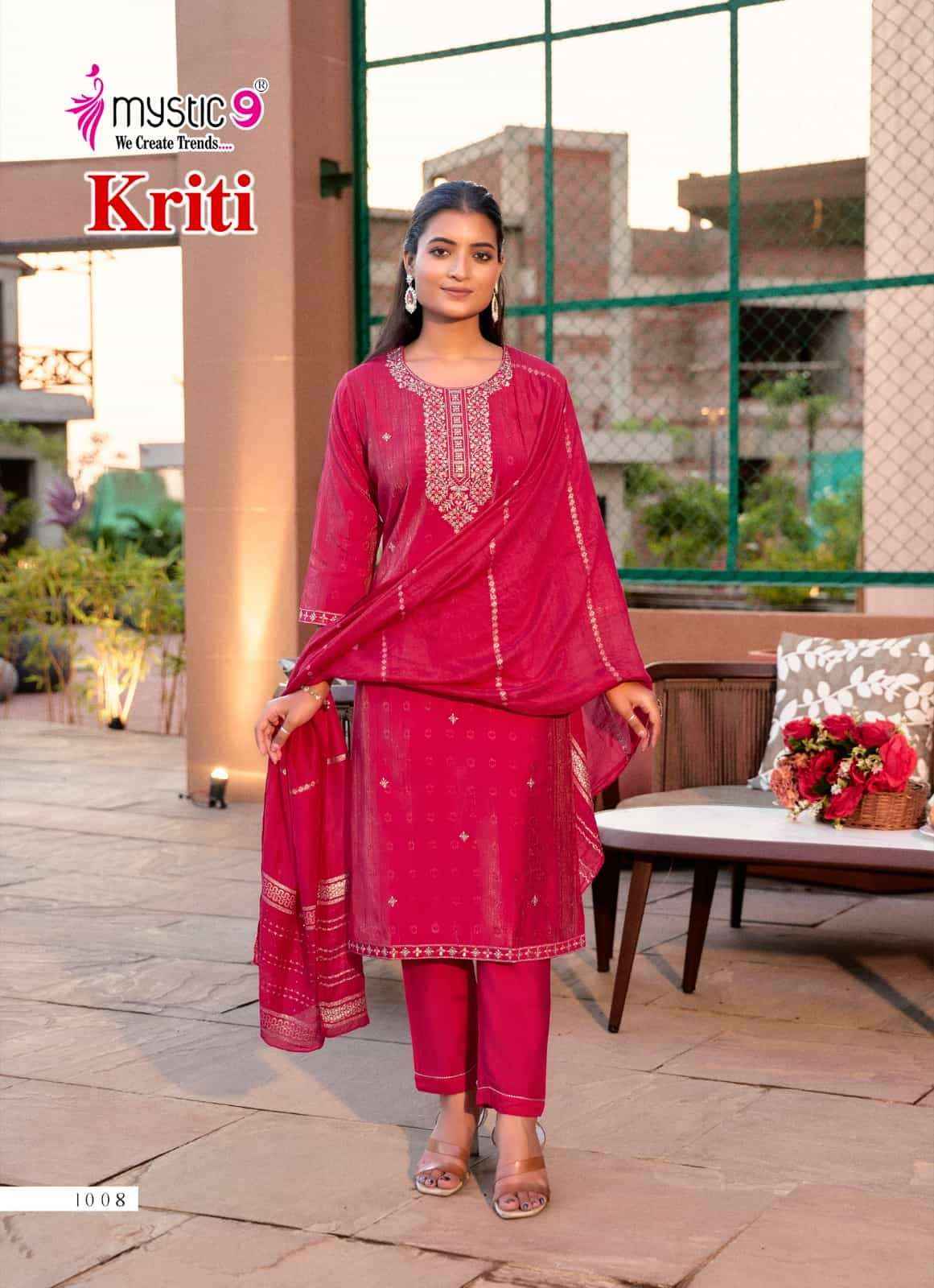 Mystic 9 Kriti Vol 1 Readymade Fancy 3 Piece Sets Catalog Wholesale