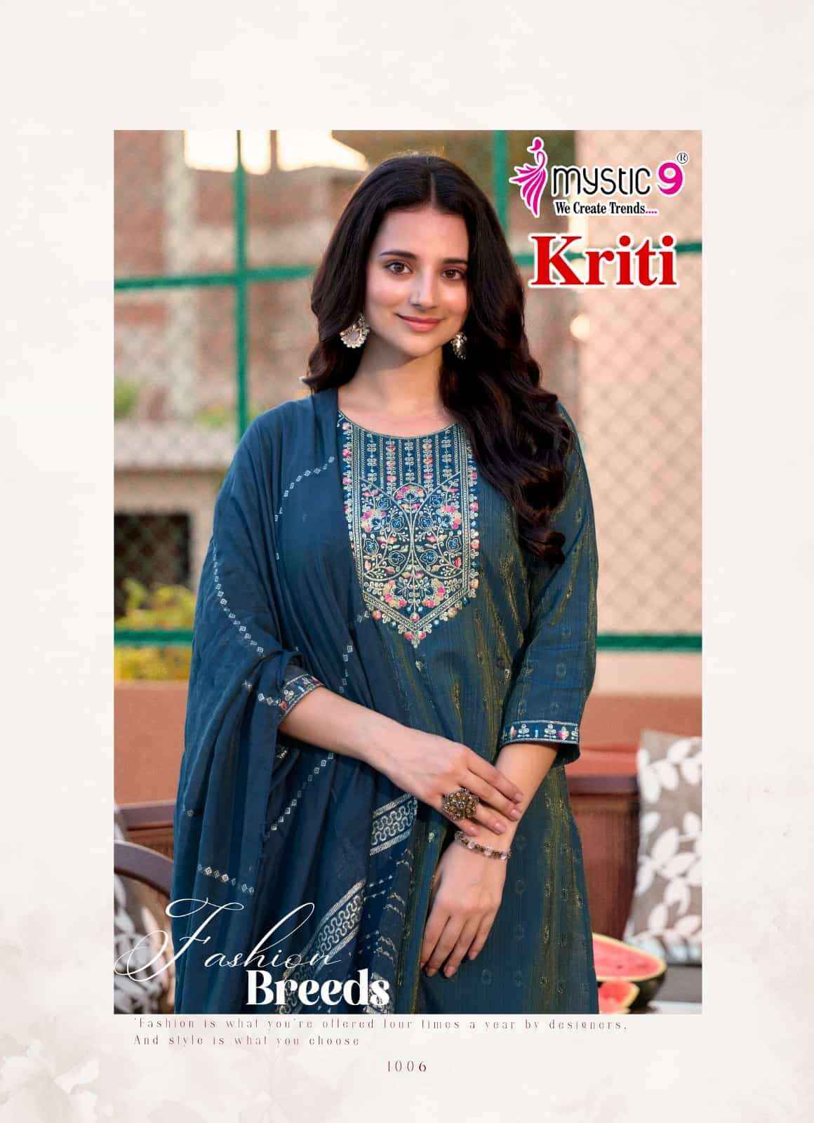 Mystic 9 Kriti Vol 1 Readymade Fancy 3 Piece Sets Catalog Wholesale