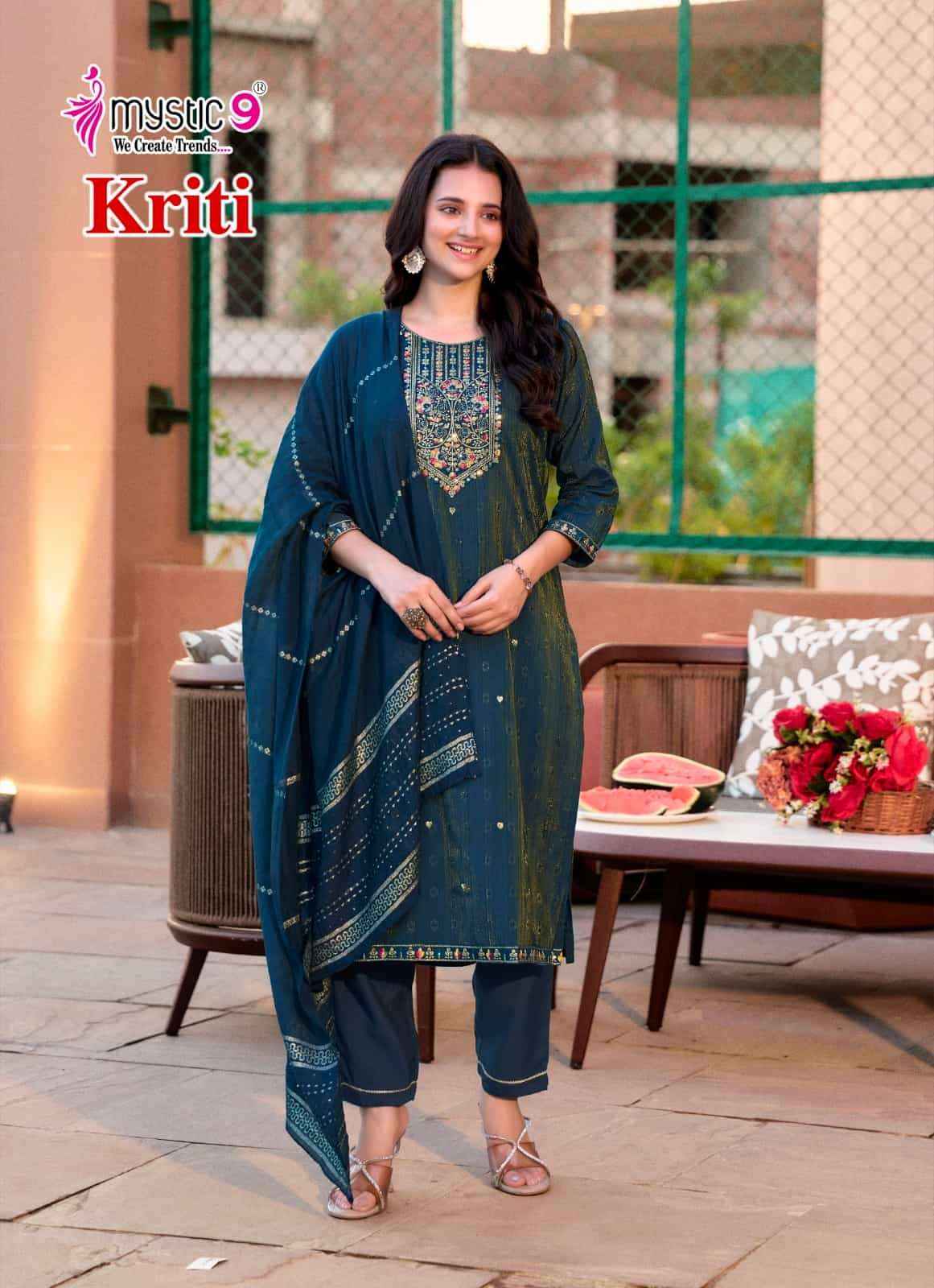 Mystic 9 Kriti Vol 1 Readymade Fancy 3 Piece Sets Catalog Wholesale