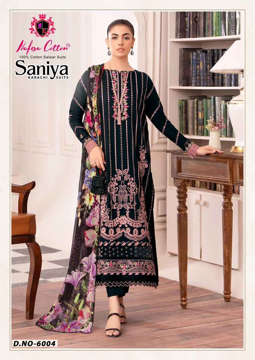 Nafisa Saniya Vol-6 Karachi Cotton  Dress Material Collection ( 6 Pcs Catalog )
