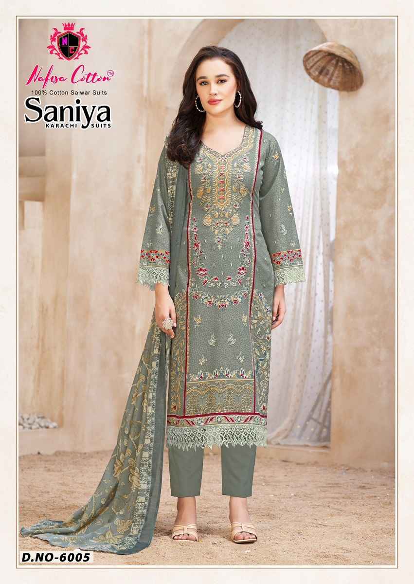 Nafisa Saniya Vol-6 Karachi Cotton  Dress Material Collection ( 6 Pcs Catalog )