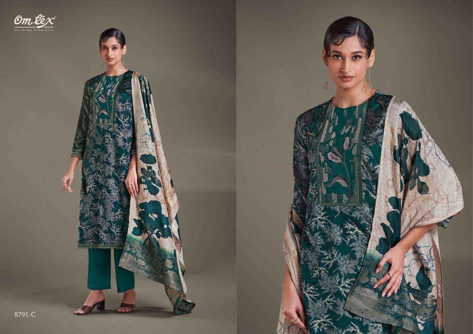 Omtex Layla Exclusive Fancy Velvet Brasso Suit Wholesale Price ( 3 Pcs Catalog )