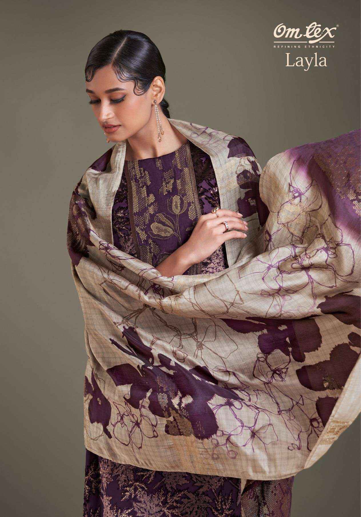 Omtex Layla Exclusive Fancy Velvet Brasso Suit Wholesale Price ( 3 Pcs Catalog )