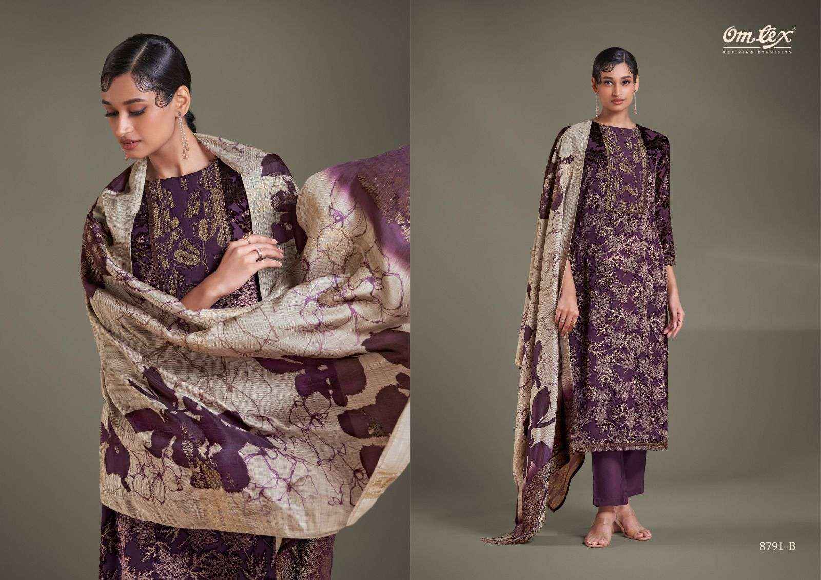 Omtex Layla Exclusive Fancy Velvet Brasso Suit Wholesale Price ( 3 Pcs Catalog )