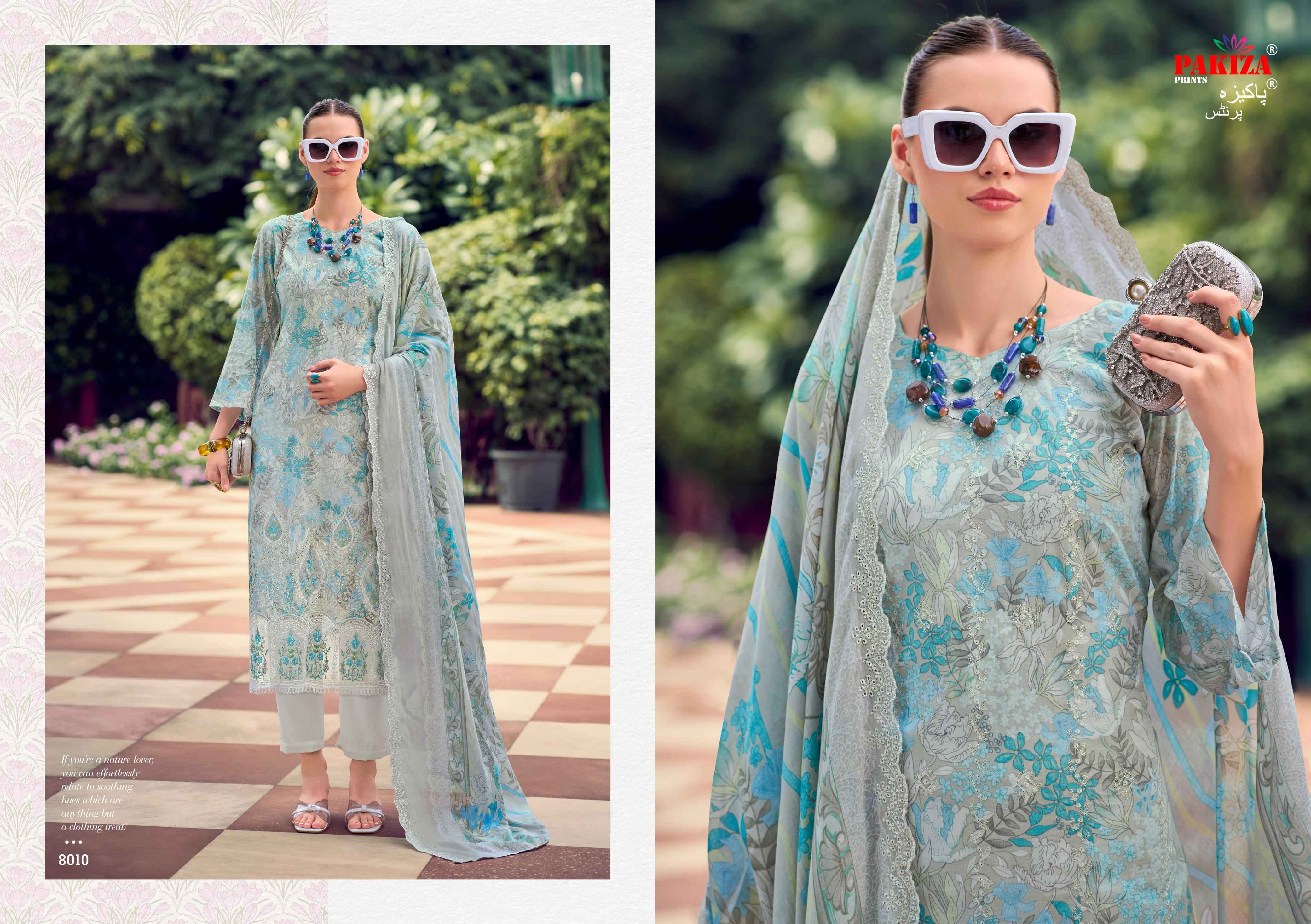 PAKIZA PRINTS HUMNAWA VOL 8 KASHMIRI DRESS MATERIAL WHOLESALE PRICE