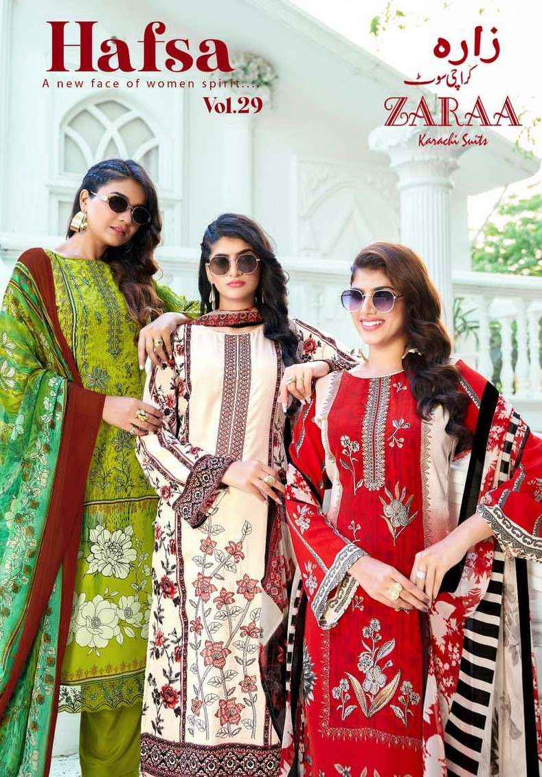 Pakiza Zaraa Hafsa Vol 29 Crape Dress Material Wholesale Price Surat