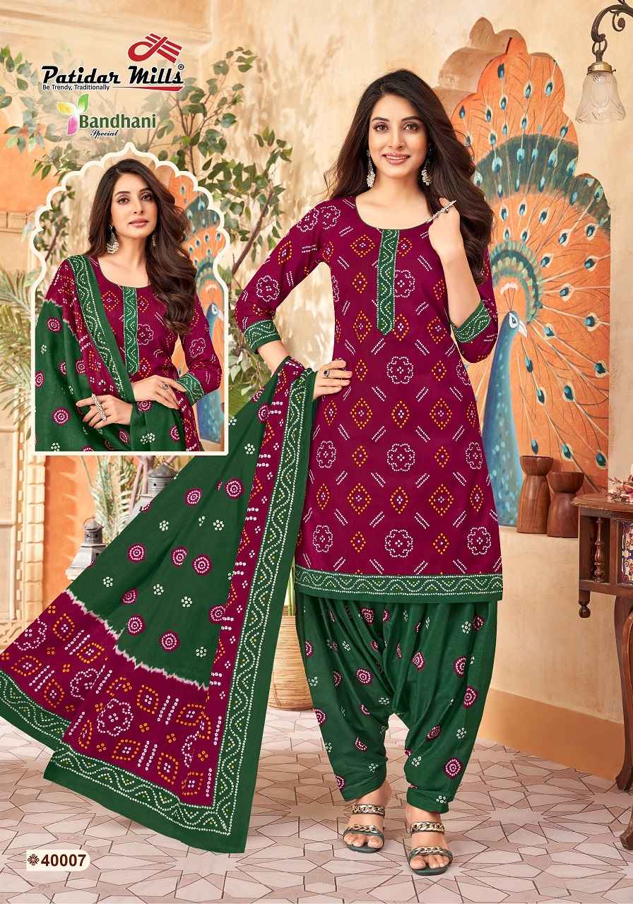 Patidar Bandhani Vol-40 Cotton Dress Material Wholesale Price ( 10 Pcs Catalog )