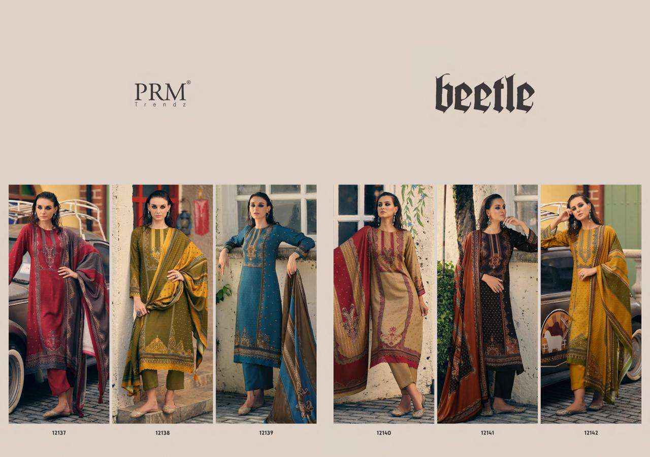 PRM Trendz Beetle Pashmina Dress Material Wholesale Price ( 6 Pcs Catalog )