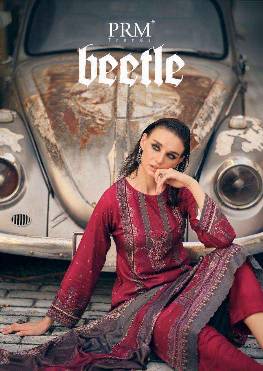 PRM Trendz Beetle Pashmina Dress Material Wholesale Price ( 6 Pcs Catalog )
