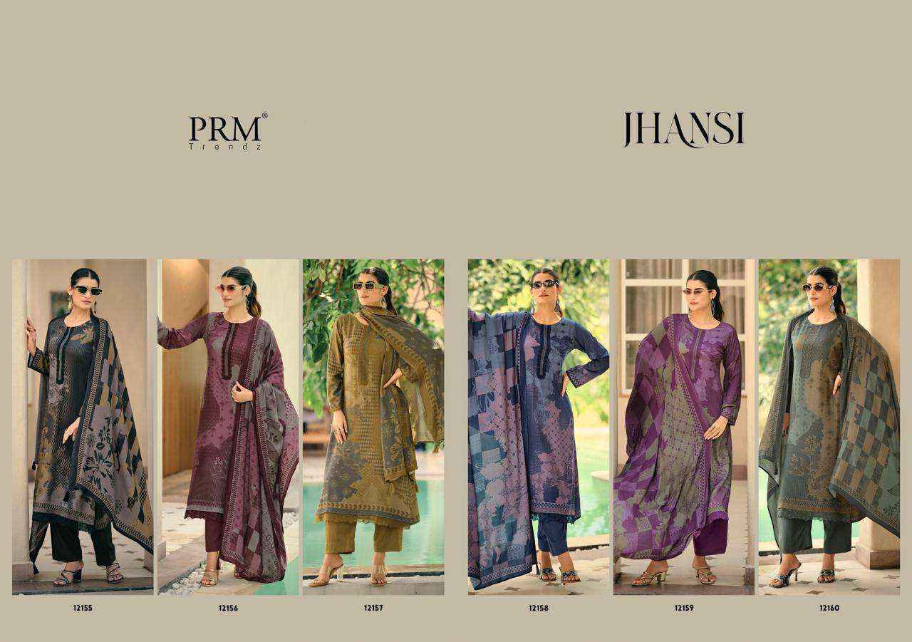 PRM Trendz Jhansi Pashmina Dress Material Collection ( 6 Pcs Catalo )