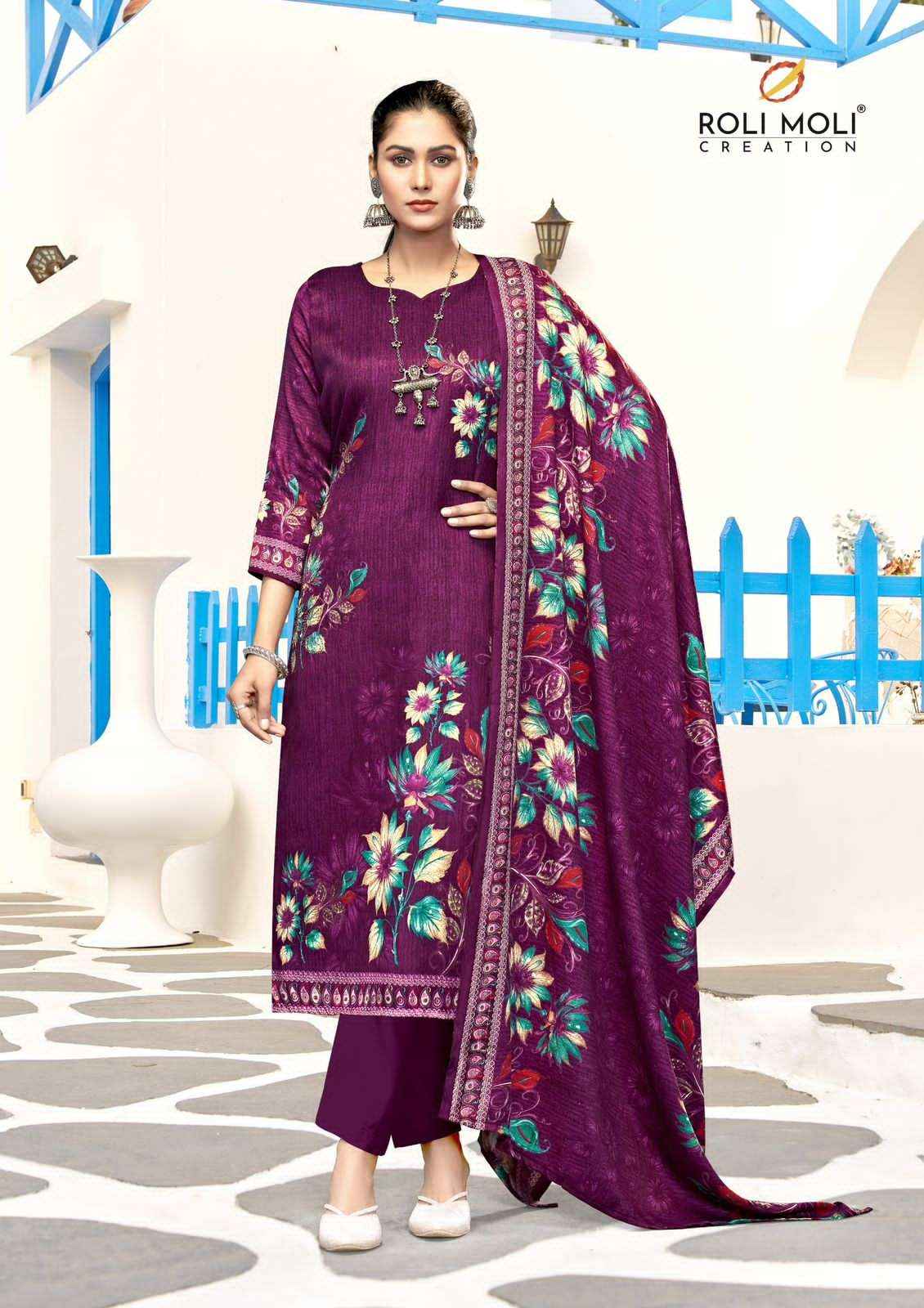 Roli Moli Taabeer Fancy Pashmina Winter Wear Dress Material Wholesale Price ( 8 Pcs Catalog )