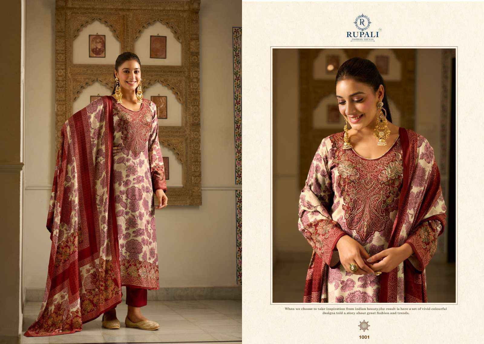 Rupali Fashion Gul E Libaas Latest Designs Pashmina Dress Material Wholesale Price ( 6 Pcs Catalog )