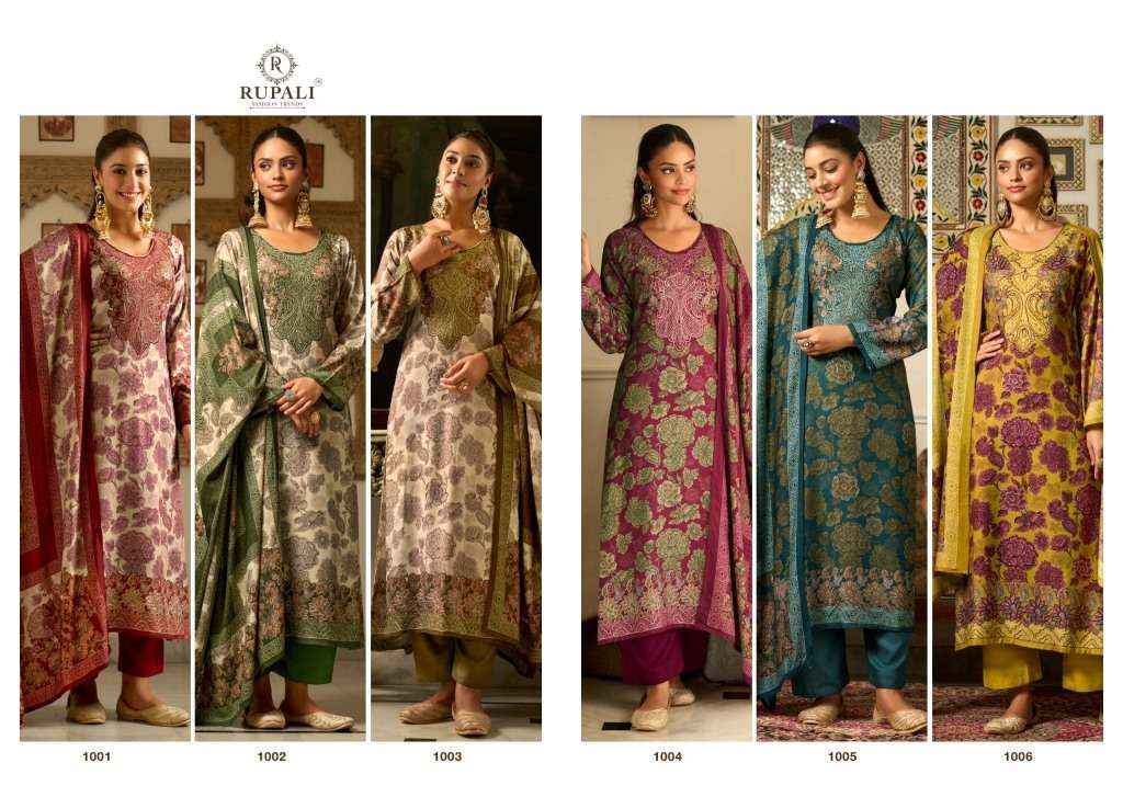 Rupali Fashion Gul E Libaas Latest Designs Pashmina Dress Material Wholesale Price ( 6 Pcs Catalog )