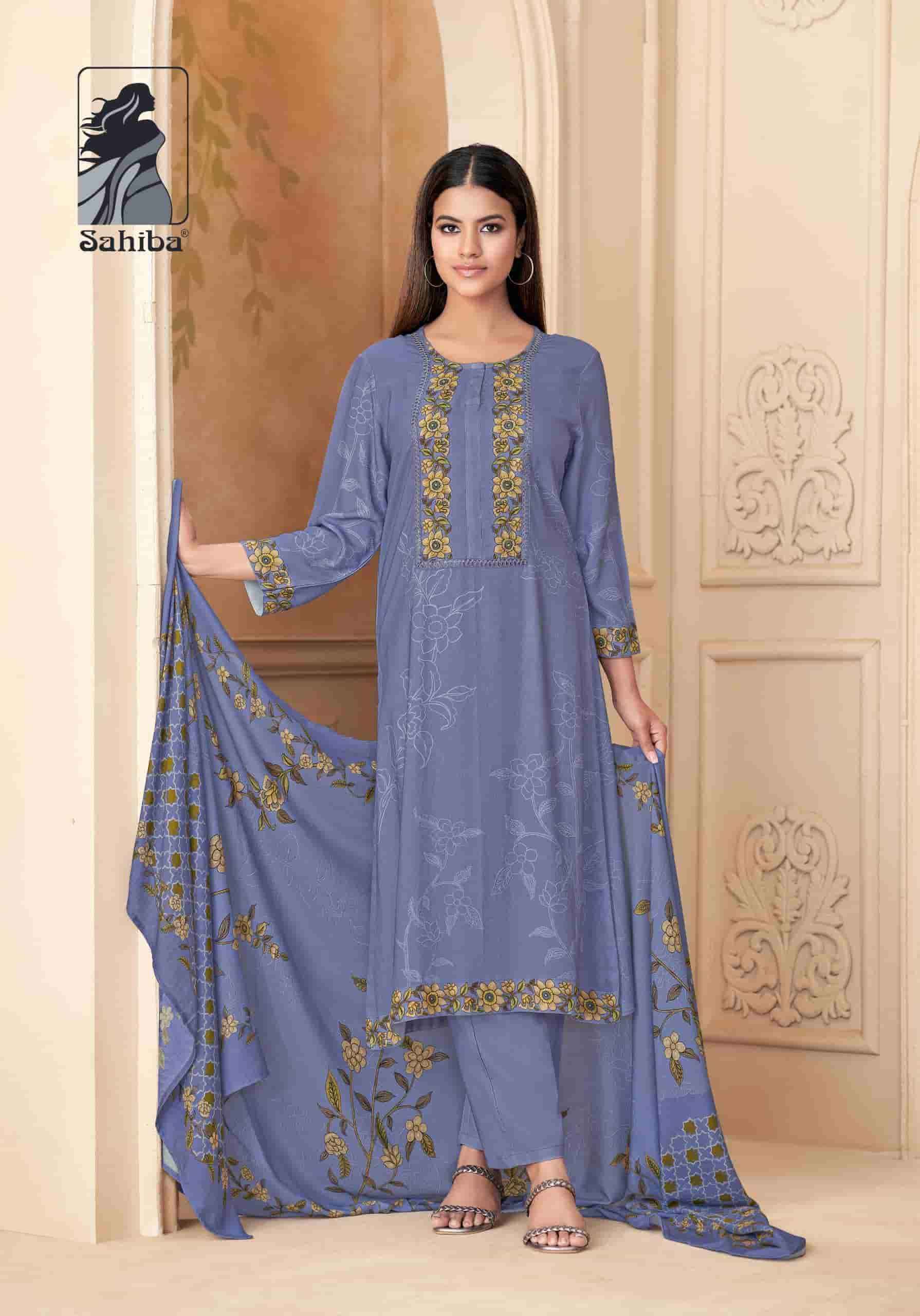 Sahiba Mahveen Winter Wear Pure Pashmina Suit Wholesale Price ( 6 Pcs Catalog )