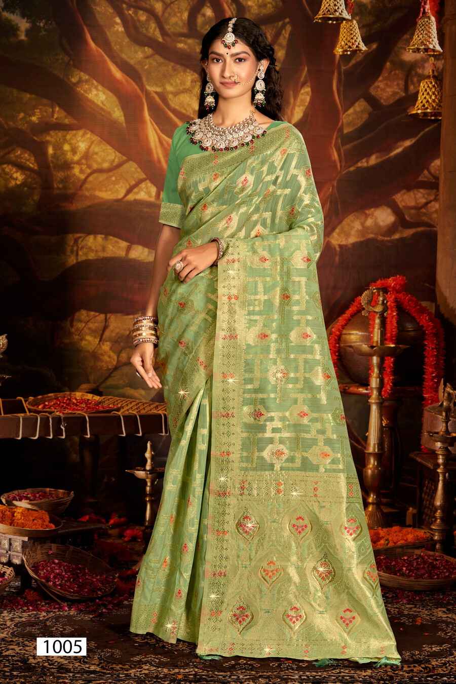 Saroj Almond Linen Saroski Vol 1 Linen Cotton Silk Saree Wholesale Price ( 6 Pcs Catalogue )
