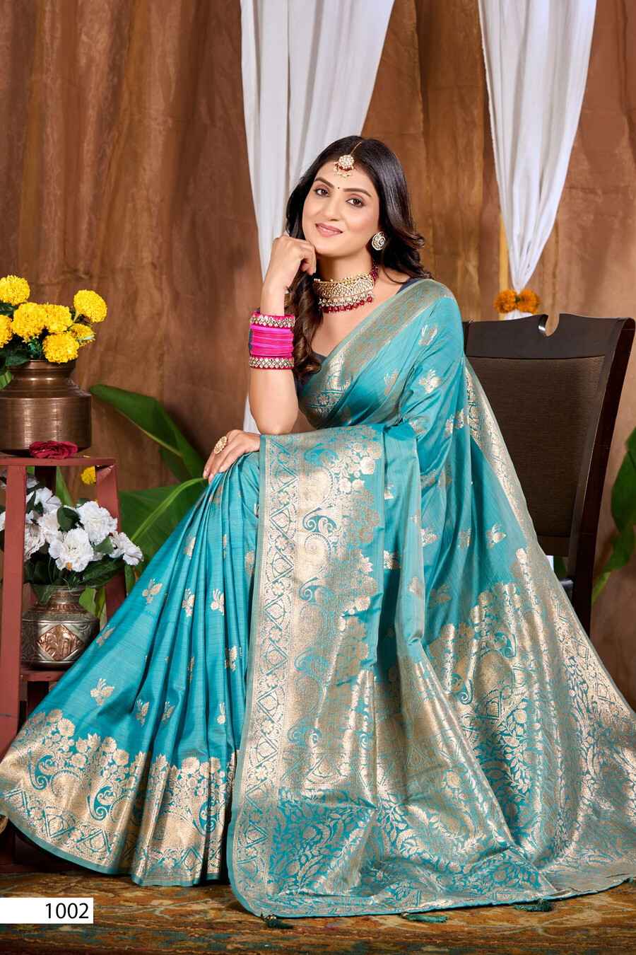 Saroj Saaniya Silk Saroski Vol 2 Traditional Satin Saree Surat Wholesaler ( 4 Pcs Catalogue )