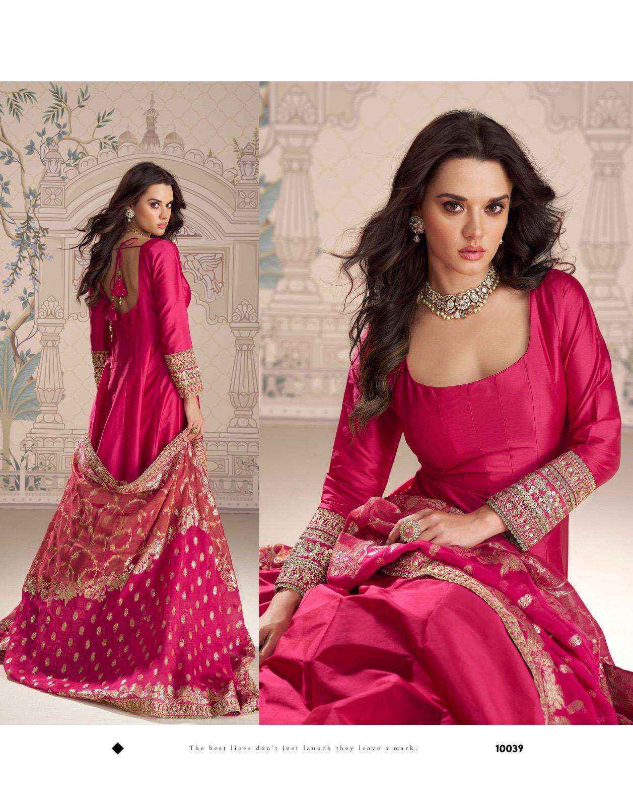 Sayuri Designer Roshni Readymade Silk Jacquard Dress 3 pcs Catalogue