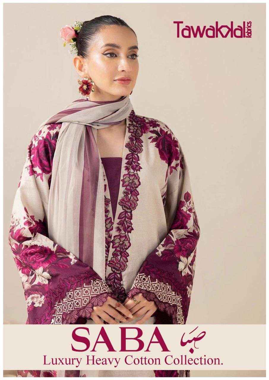 Tawakkal Saba Readymade Karachi Cotton 3 Piece Suits Wholesale Price ( 10 Pcs Catalog )