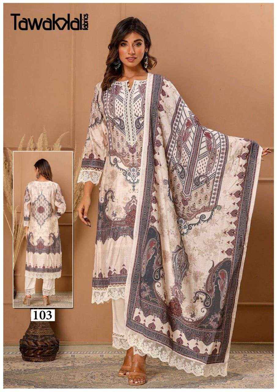 Tawakkal Saba Readymade Karachi Cotton 3 Piece Suits Wholesale Price ( 10 Pcs Catalog )