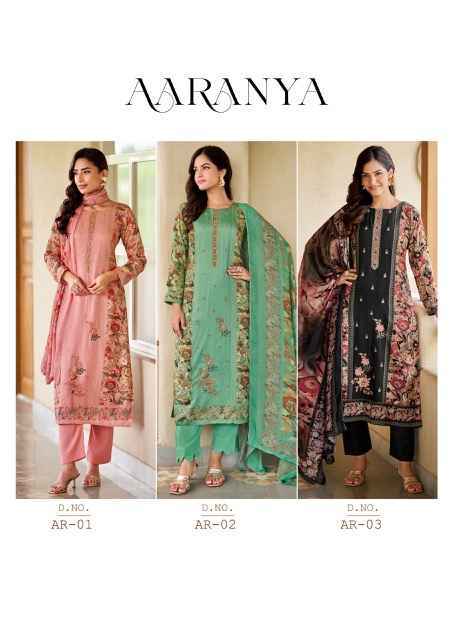 The Hermitage Shop Aaranya Giza Cotton Dress Material Wholesale Price ( 6 Pcs Catalog )