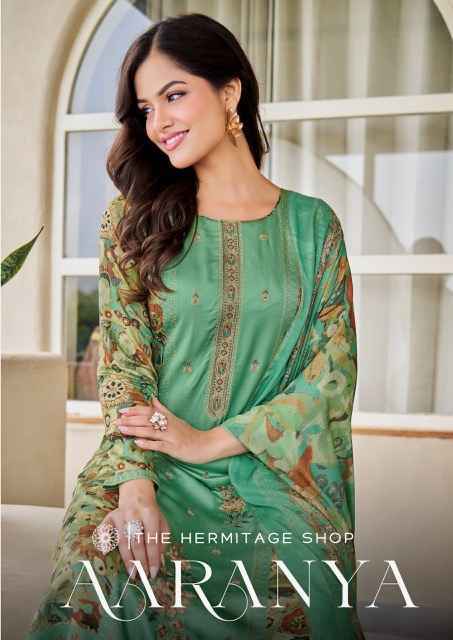 The Hermitage Shop Aaranya Giza Cotton Dress Material Wholesale Price ( 6 Pcs Catalog )