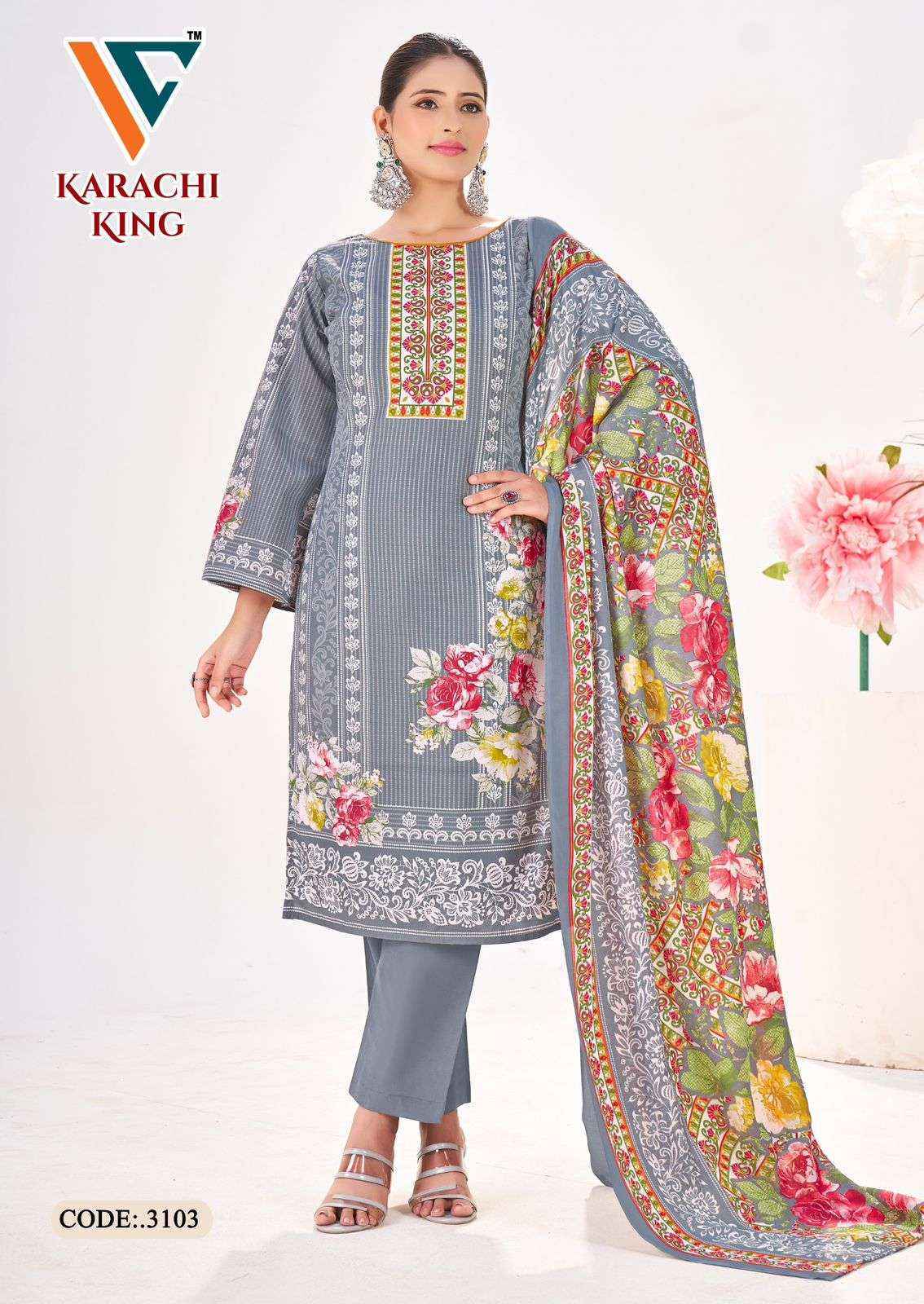 Vandana Karachi King Vol 31 Cotton Dress Material Wholesale Price ( 8 pcs Catalogue )