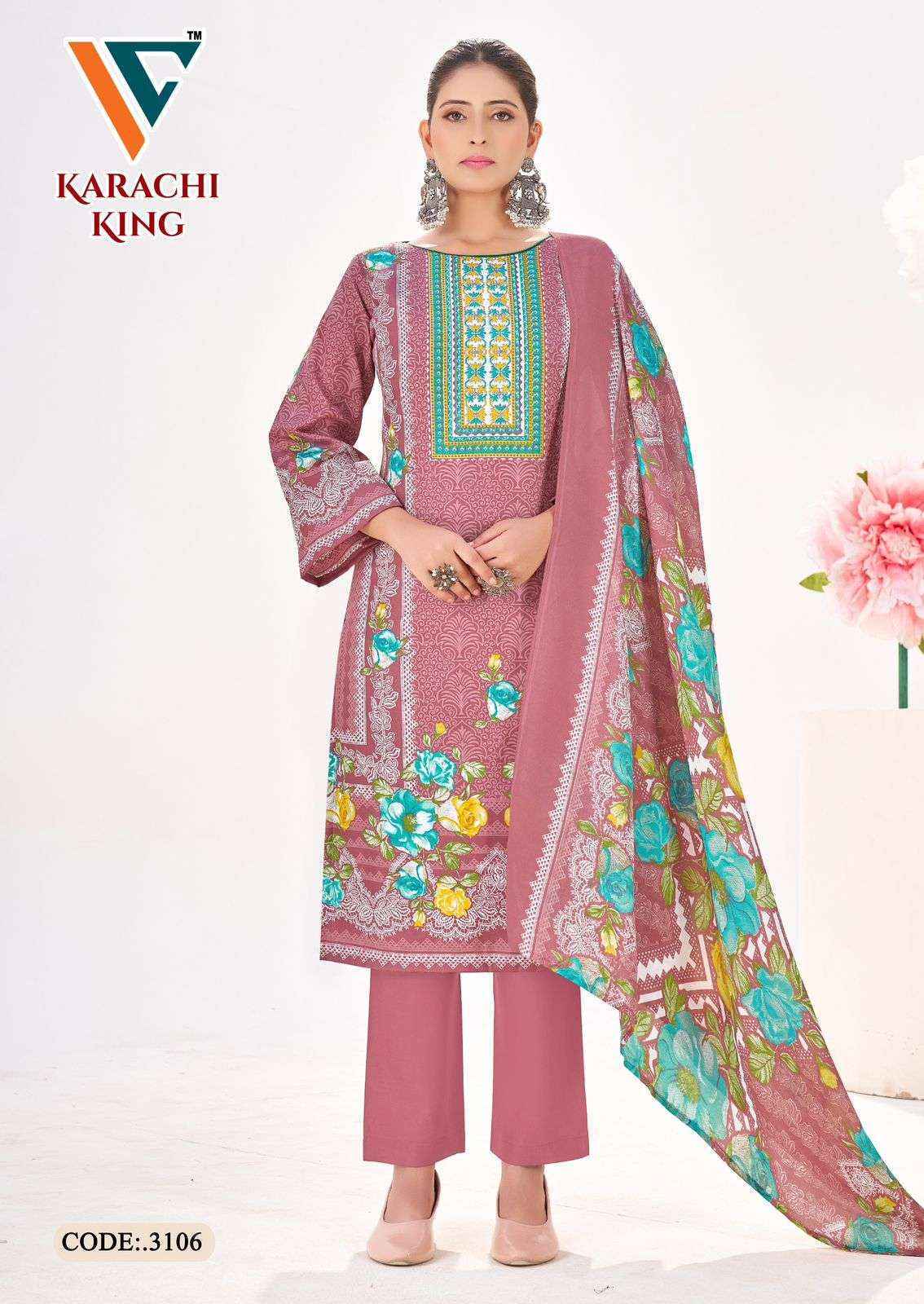 Vandana Karachi King Vol 31 Cotton Dress Material Wholesale Price ( 8 pcs Catalogue )