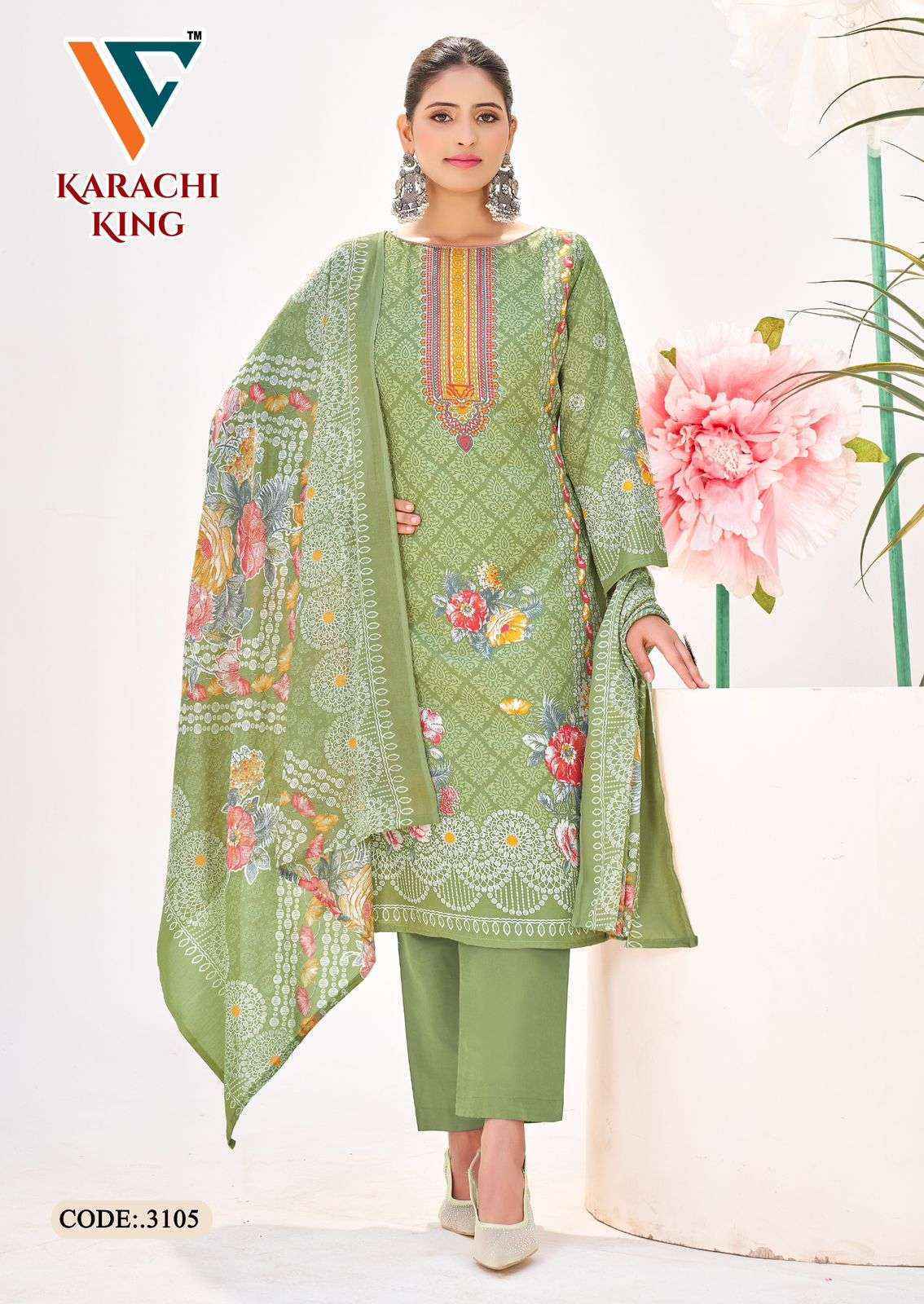 Vandana Karachi King Vol 31 Cotton Dress Material Wholesale Price ( 8 pcs Catalogue )