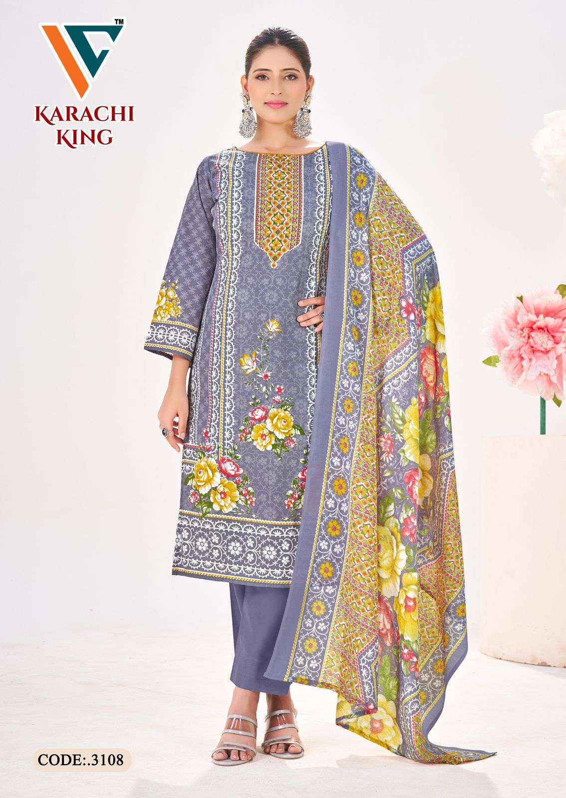 Vandana Karachi King Vol 31 Cotton Dress Material Wholesale Price ( 8 pcs Catalogue )