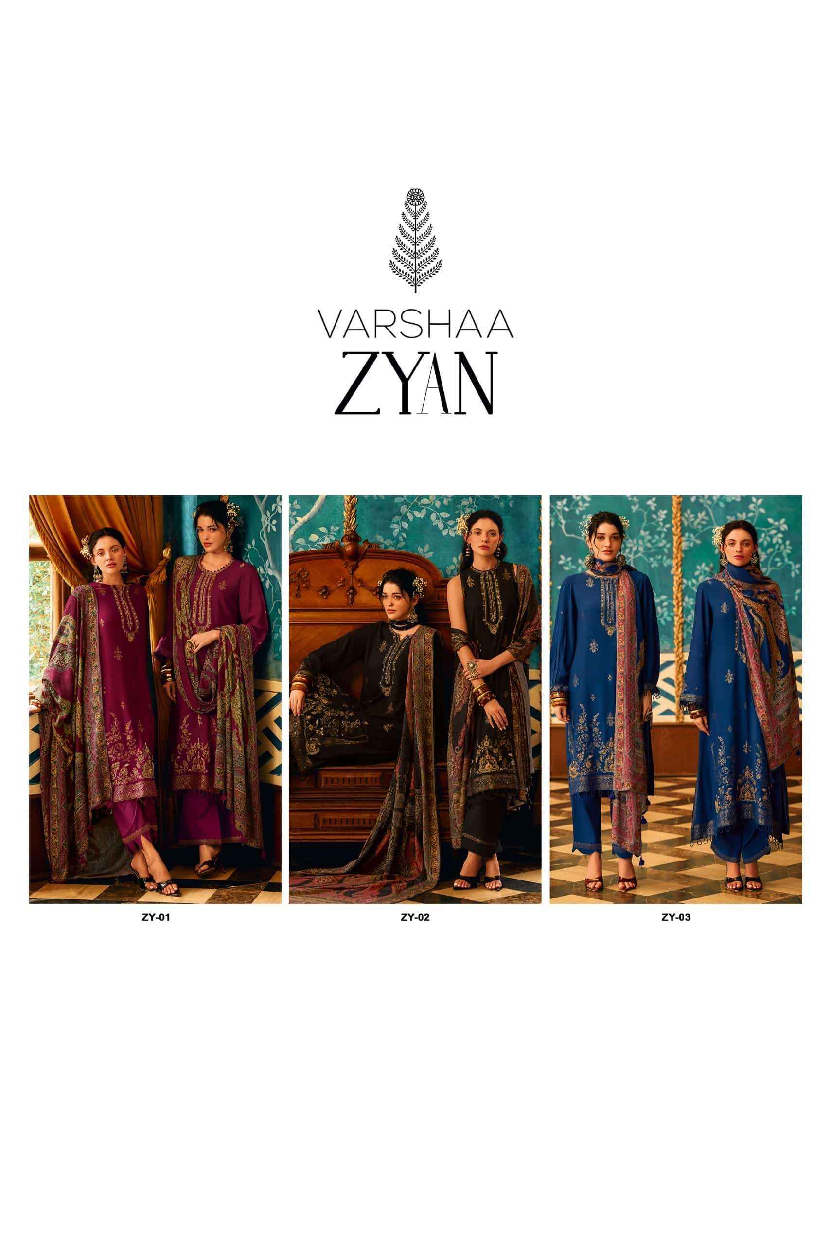Varsha Zyan Winter Collection Fancy Ladies Suit Wholesale Price  ( 3 Pcs Catalog )