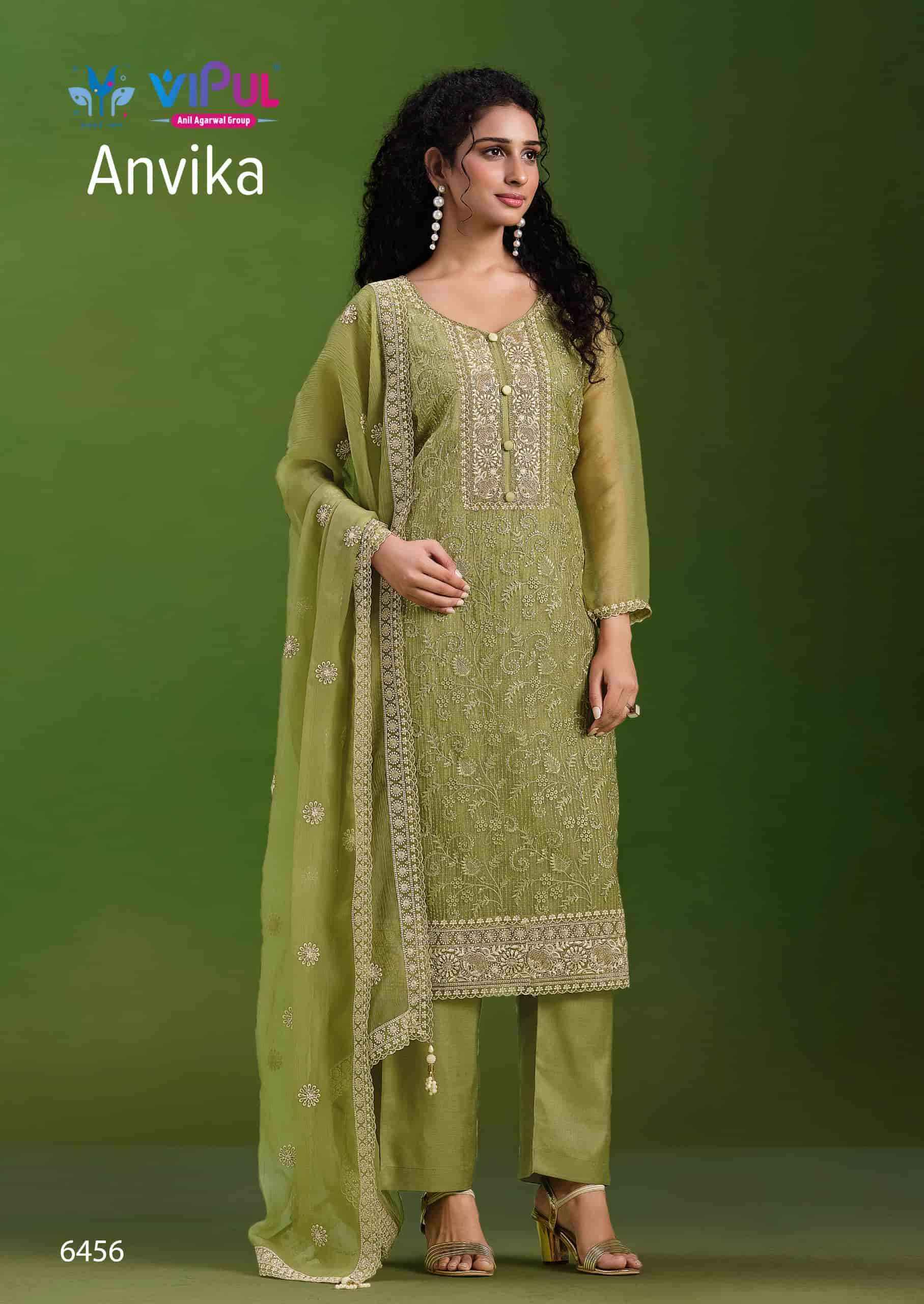 Vipul Fashion Anvika Fancy Chiffon Designer Dress Material Wholesale Price ( 6 Pcs Catalog )
