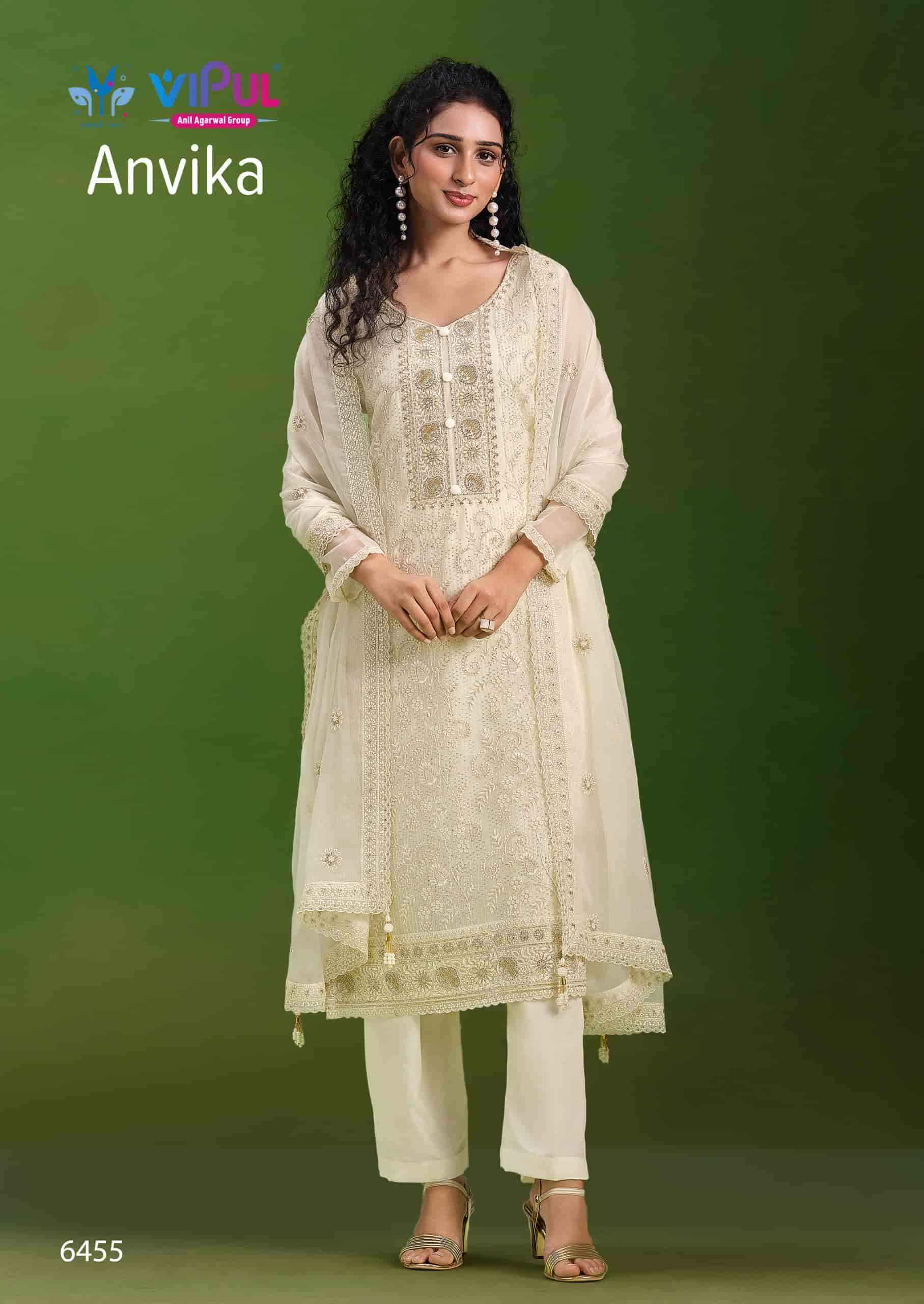 Vipul Fashion Anvika Fancy Chiffon Designer Dress Material Wholesale Price ( 6 Pcs Catalog )