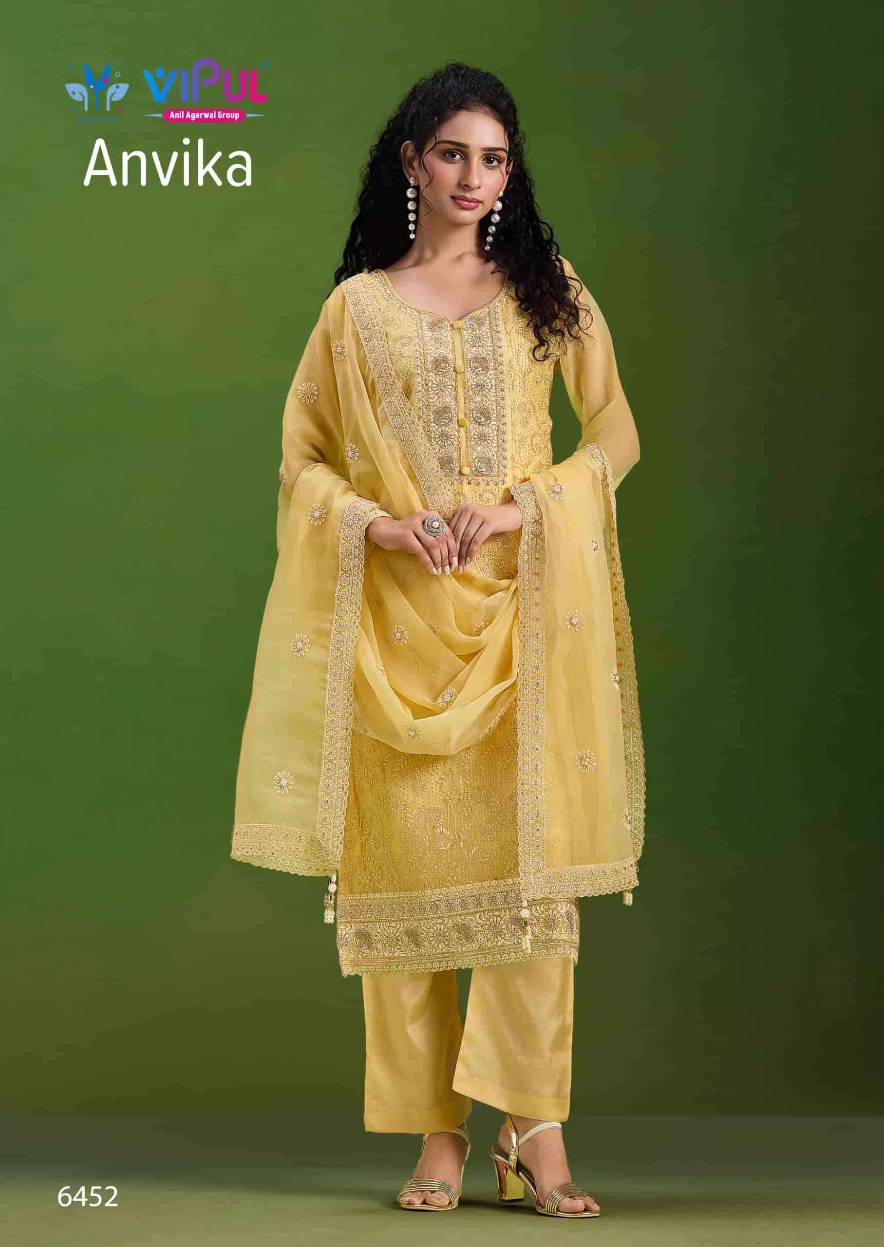 Vipul Fashion Anvika Fancy Chiffon Designer Dress Material Wholesale Price ( 6 Pcs Catalog )