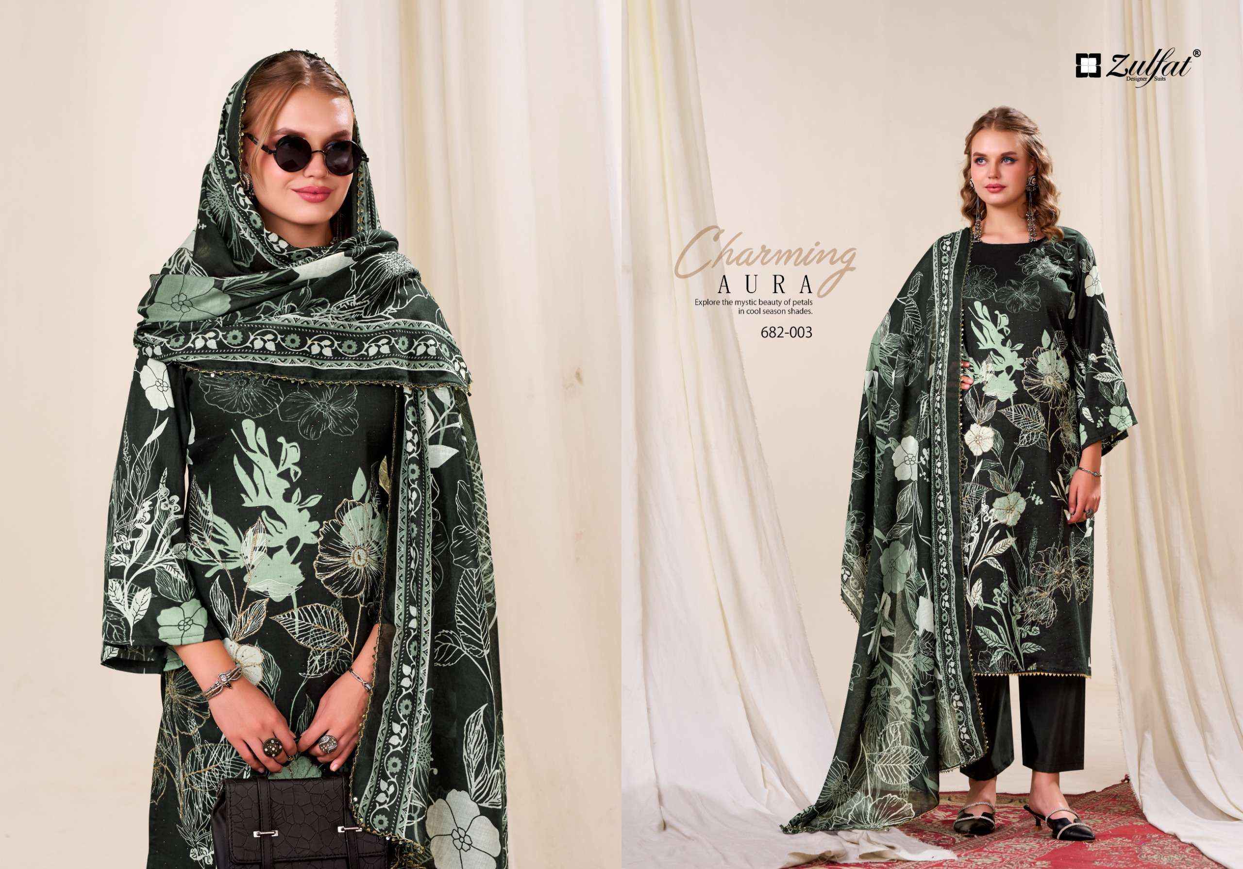 Zulfat Latifa Jam Cotton Dress Material 4 pcs Catalogue