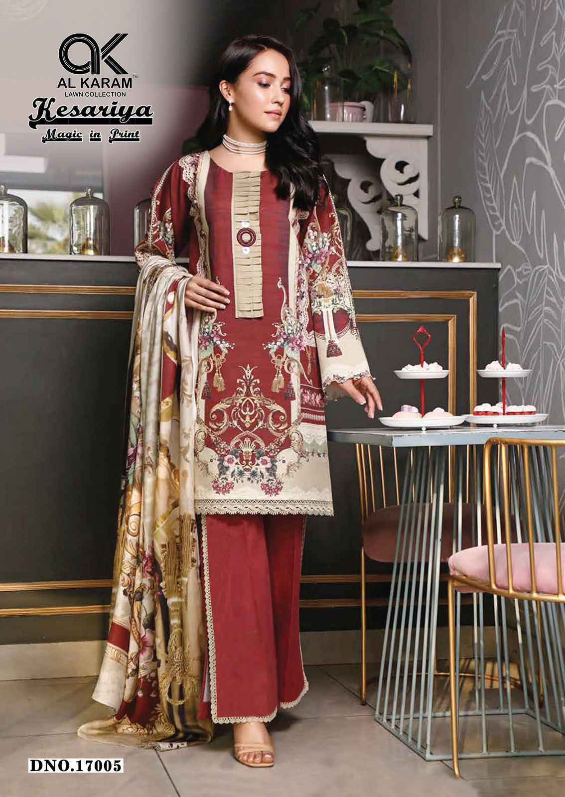 Al Karam Kesariya Magic In Print Vol 17 Cotton Dress Material Wholesale Price ( 6 Pcs Catalog )