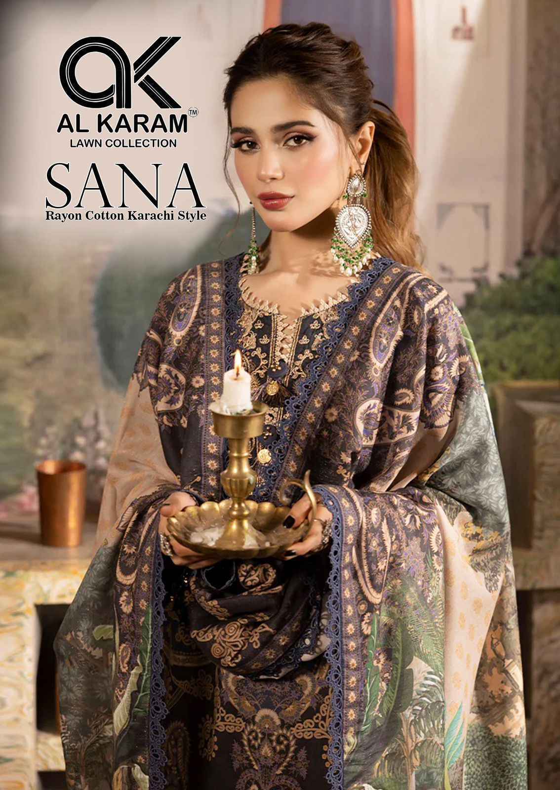 Al Karam Sana Cotton Dress Material Collection ( 6 Pcs Catalog )