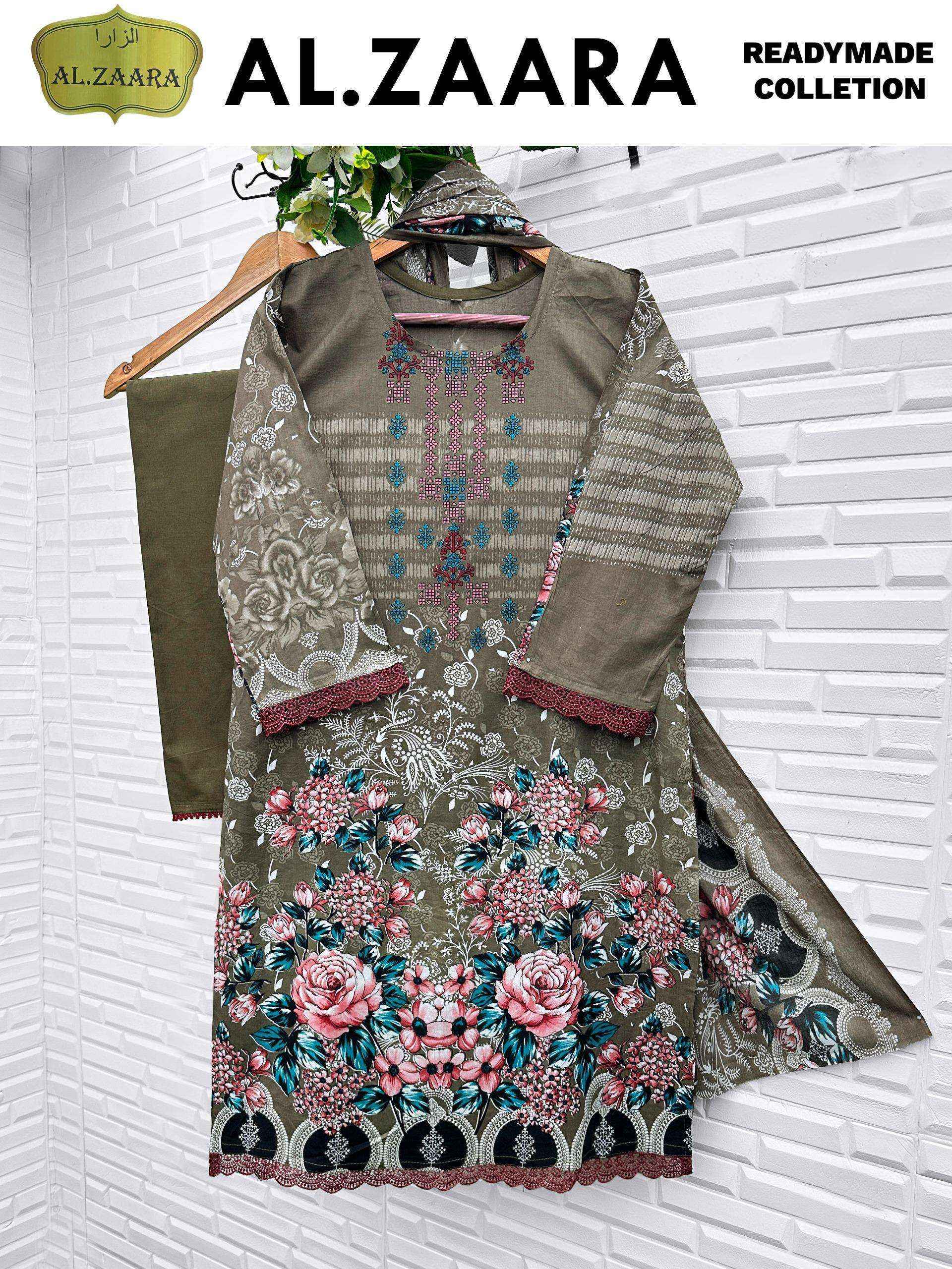 Al Zaara Vol 1 Ready Made Collection Readymade Cotton Suit Collection ( 6 Pcs Catalog )