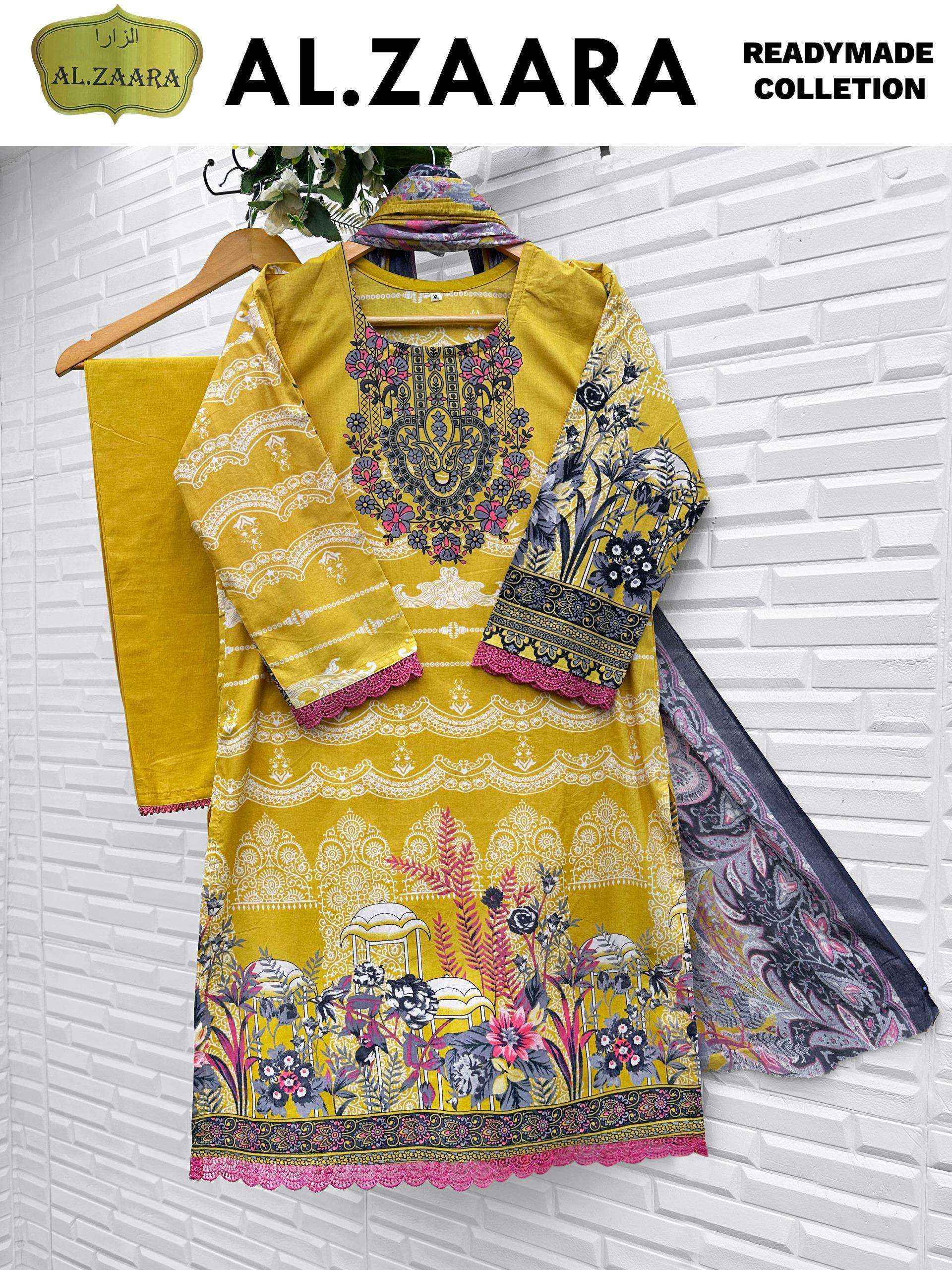 Al Zaara Vol 1 Ready Made Collection Readymade Cotton Suit Collection ( 6 Pcs Catalog )