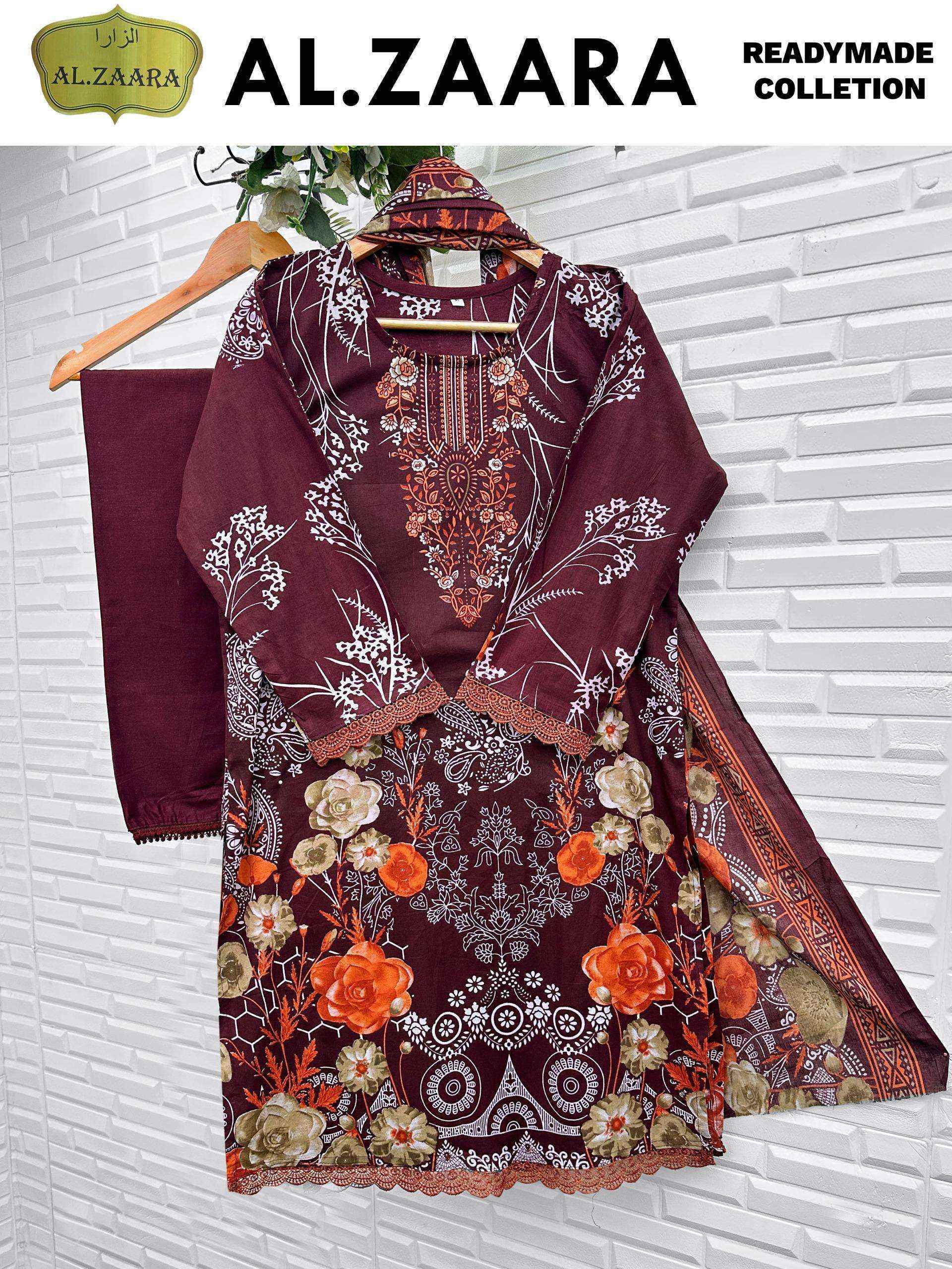 Al Zaara Vol 1 Ready Made Collection Readymade Cotton Suit Collection ( 6 Pcs Catalog )