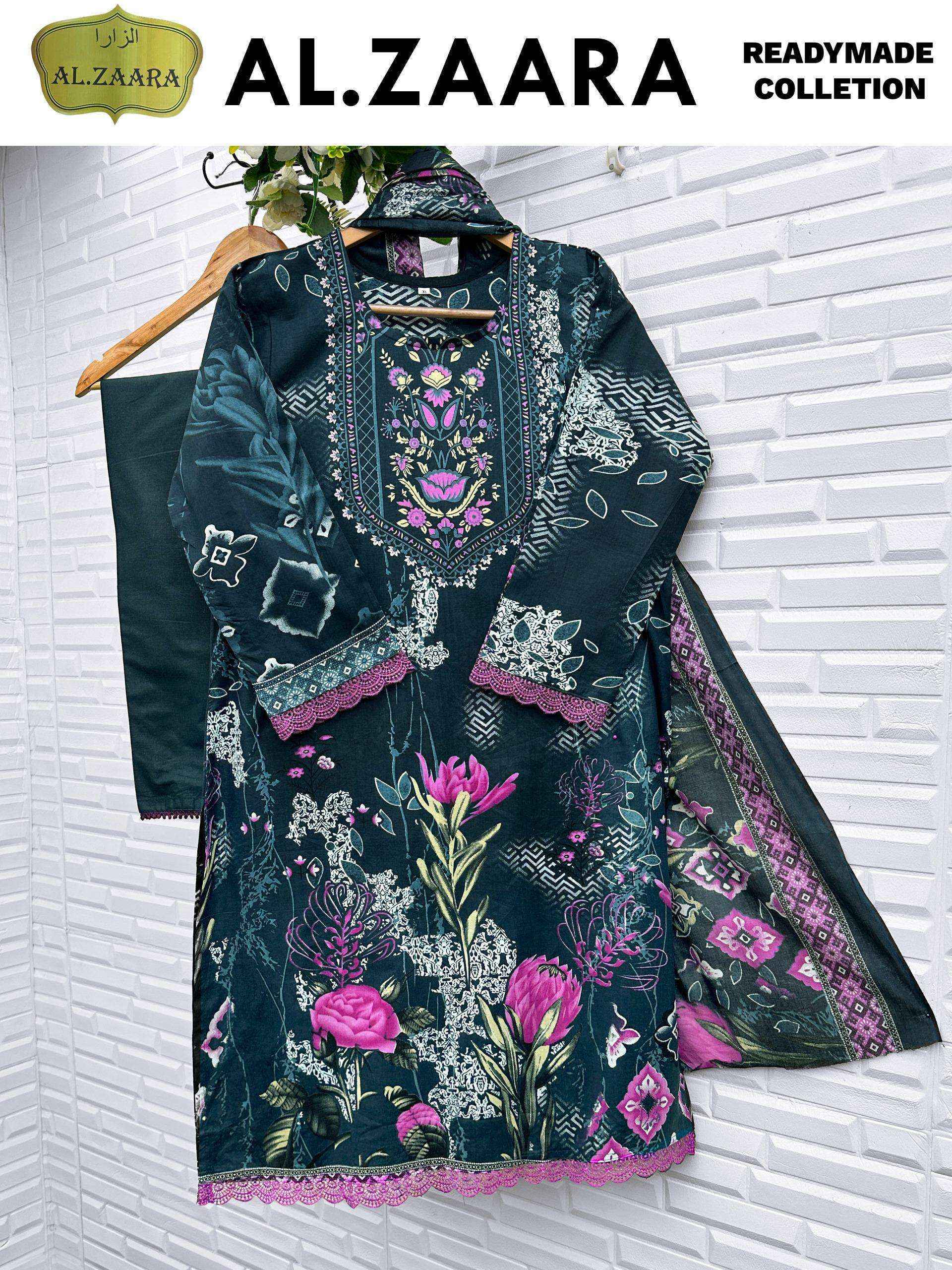 Al Zaara Vol 1 Ready Made Collection Readymade Cotton Suit Collection ( 6 Pcs Catalog )