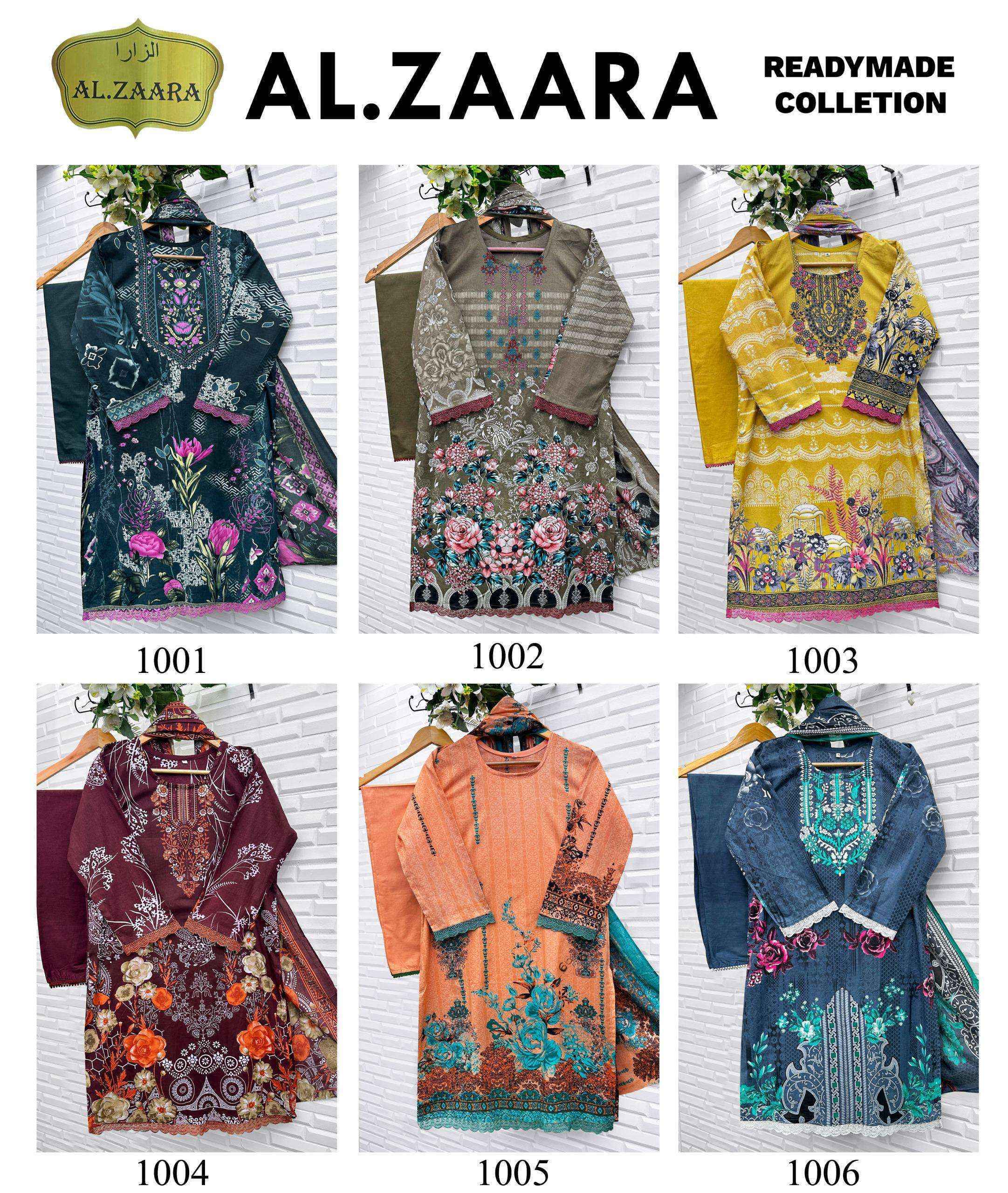 Al Zaara Vol 1 Ready Made Collection Readymade Cotton Suit Collection ( 6 Pcs Catalog )