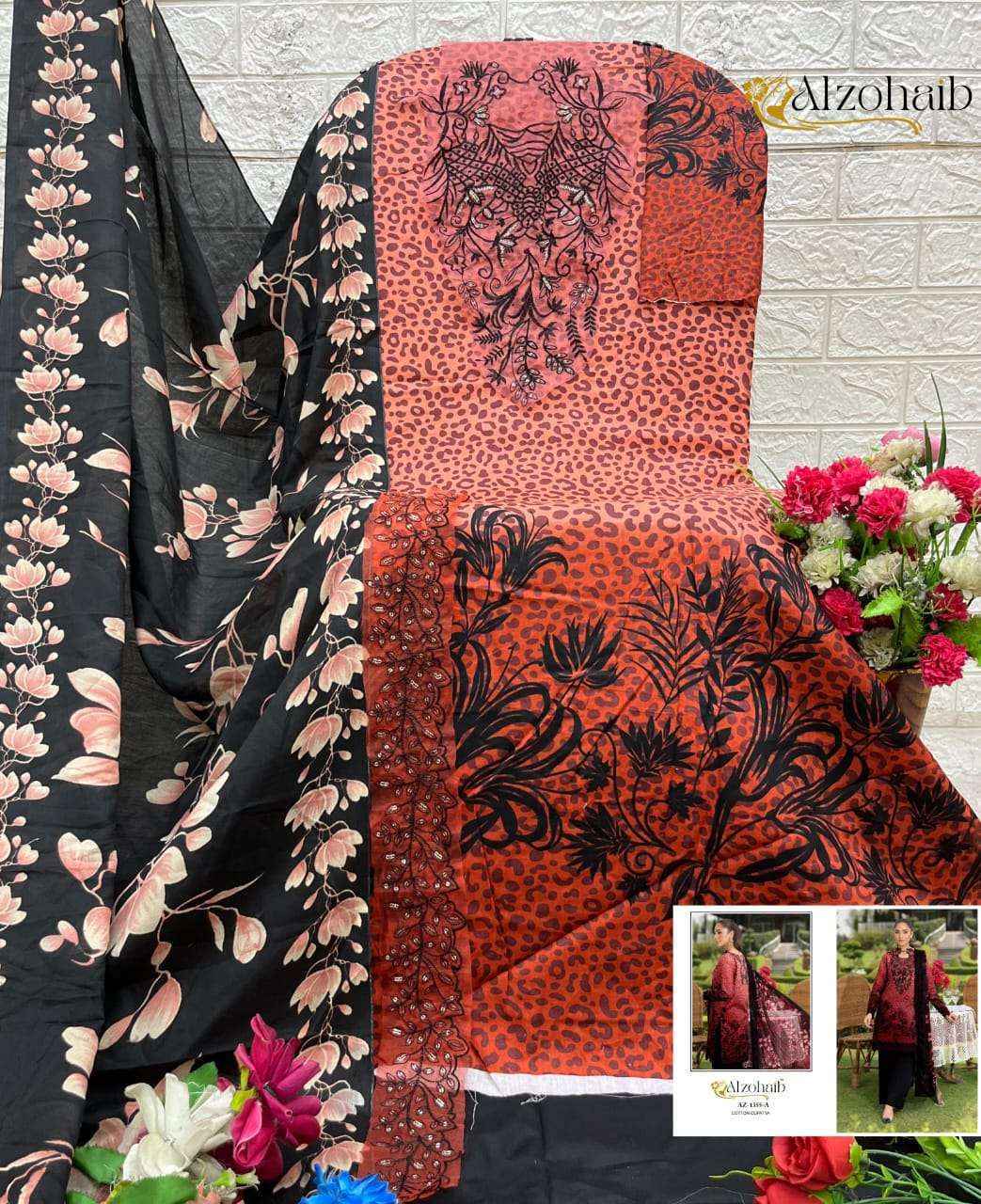 Al Zohaib Aamina Vol 1 Cotton Dress Material Wholesale Price ( 4 Pcs Catalog )